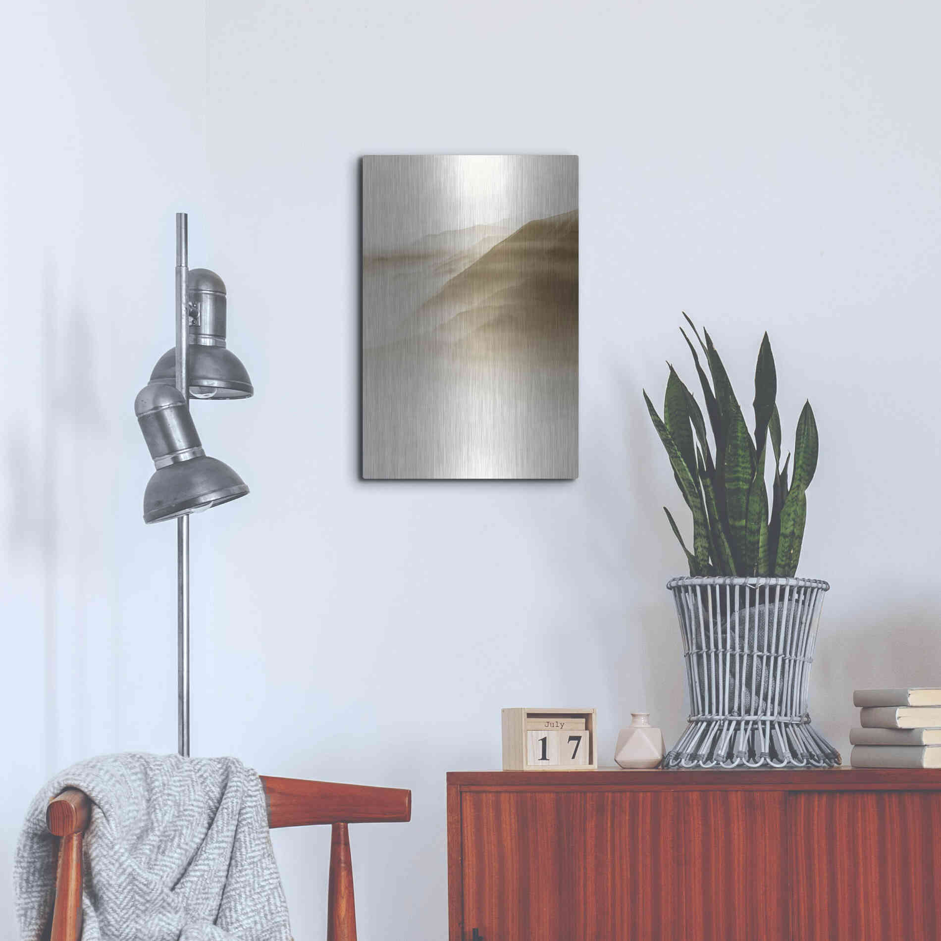 Luxe Metal Art 'In My Time' by Design Fabrikken, Metal Wall Art,16x24