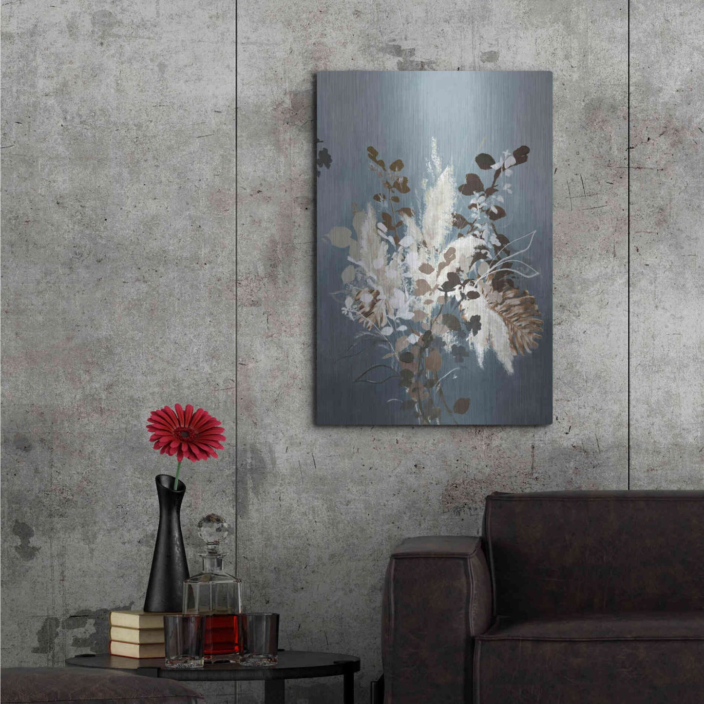 Luxe Metal Art 'Light Leaves 3' by Design Fabrikken, Metal Wall Art,24x36