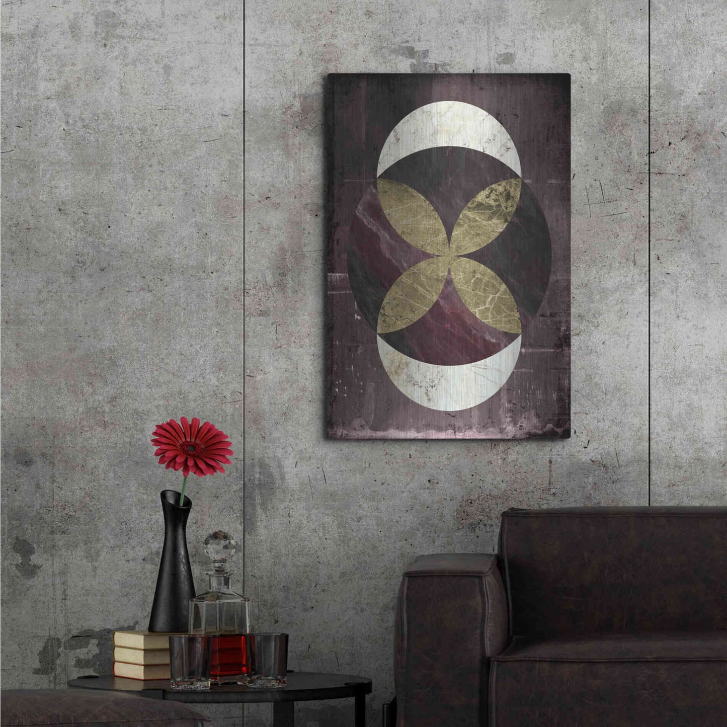 Luxe Metal Art 'Marble Rustic 2' by Design Fabrikken, Metal Wall Art,24x36
