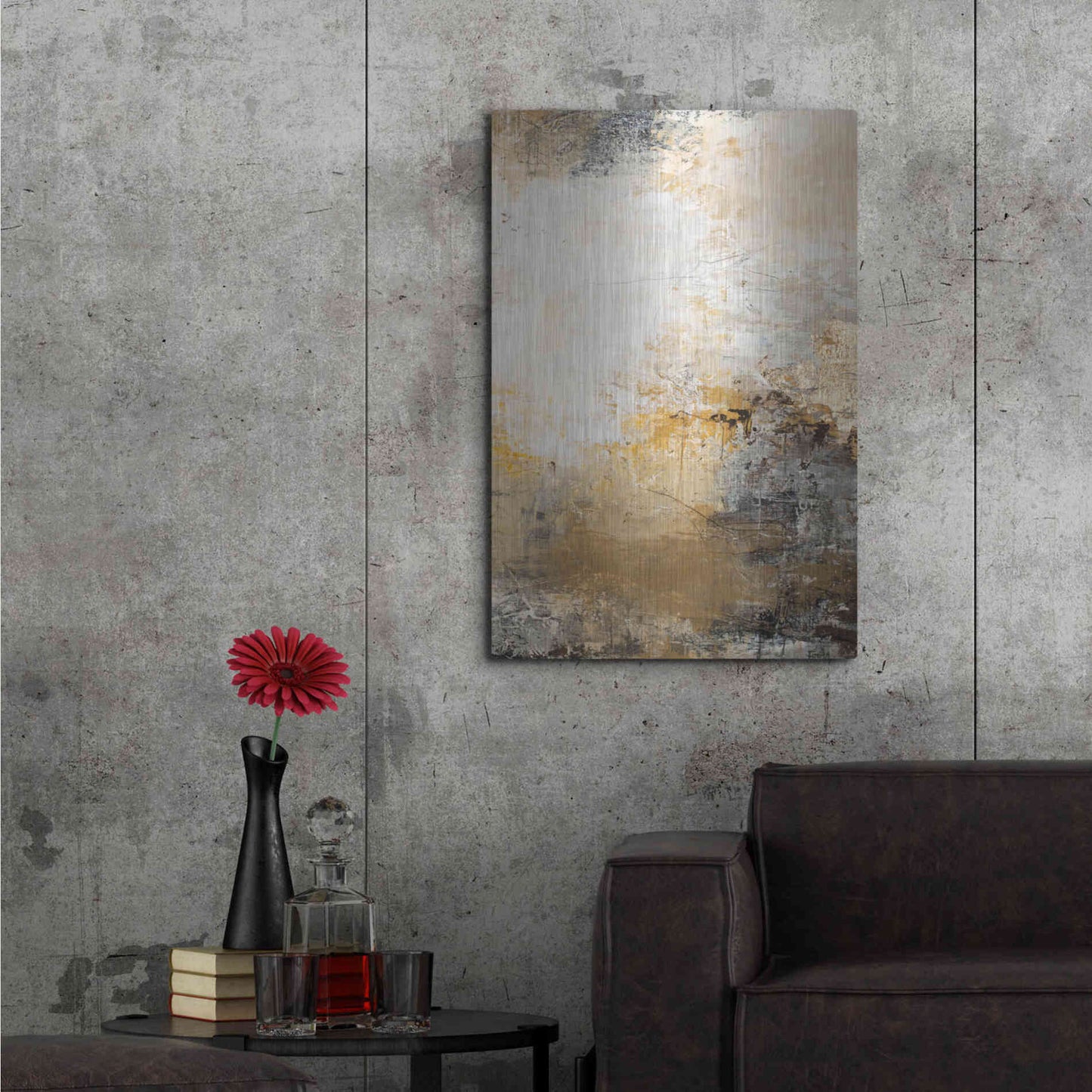 Luxe Metal Art 'Milestone 1' by Design Fabrikken, Metal Wall Art,24x36
