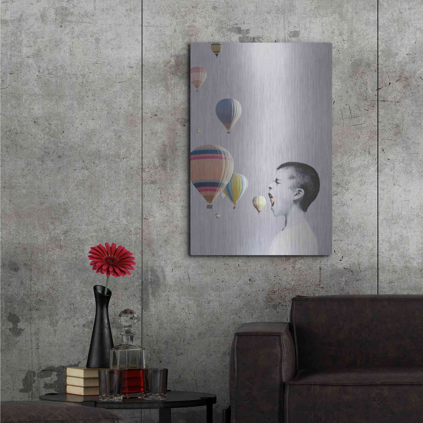 Luxe Metal Art 'My Big Mouth' by Design Fabrikken, Metal Wall Art,24x36