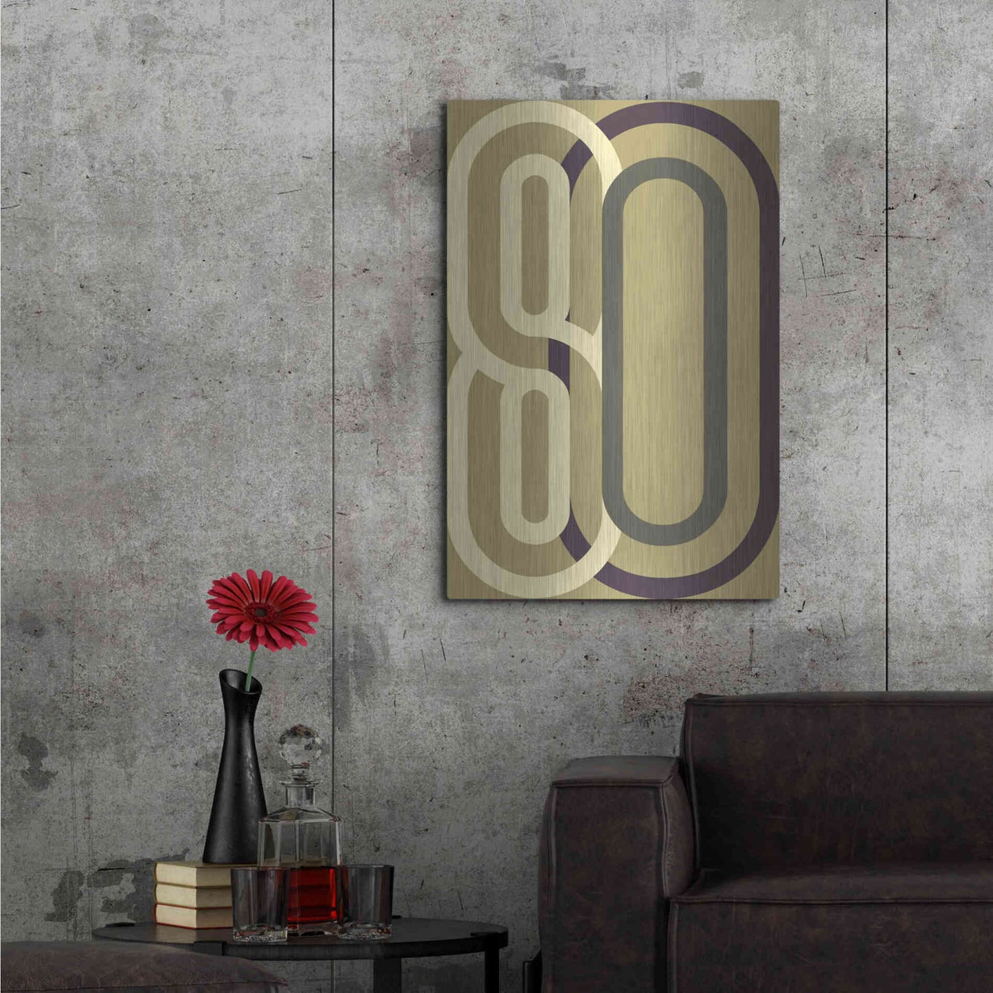 Luxe Metal Art 'Numbers 2' by Design Fabrikken, Metal Wall Art,24x36