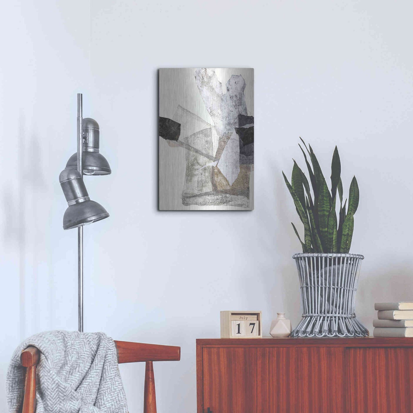 Luxe Metal Art 'Organza 1' by Design Fabrikken, Metal Wall Art,16x24