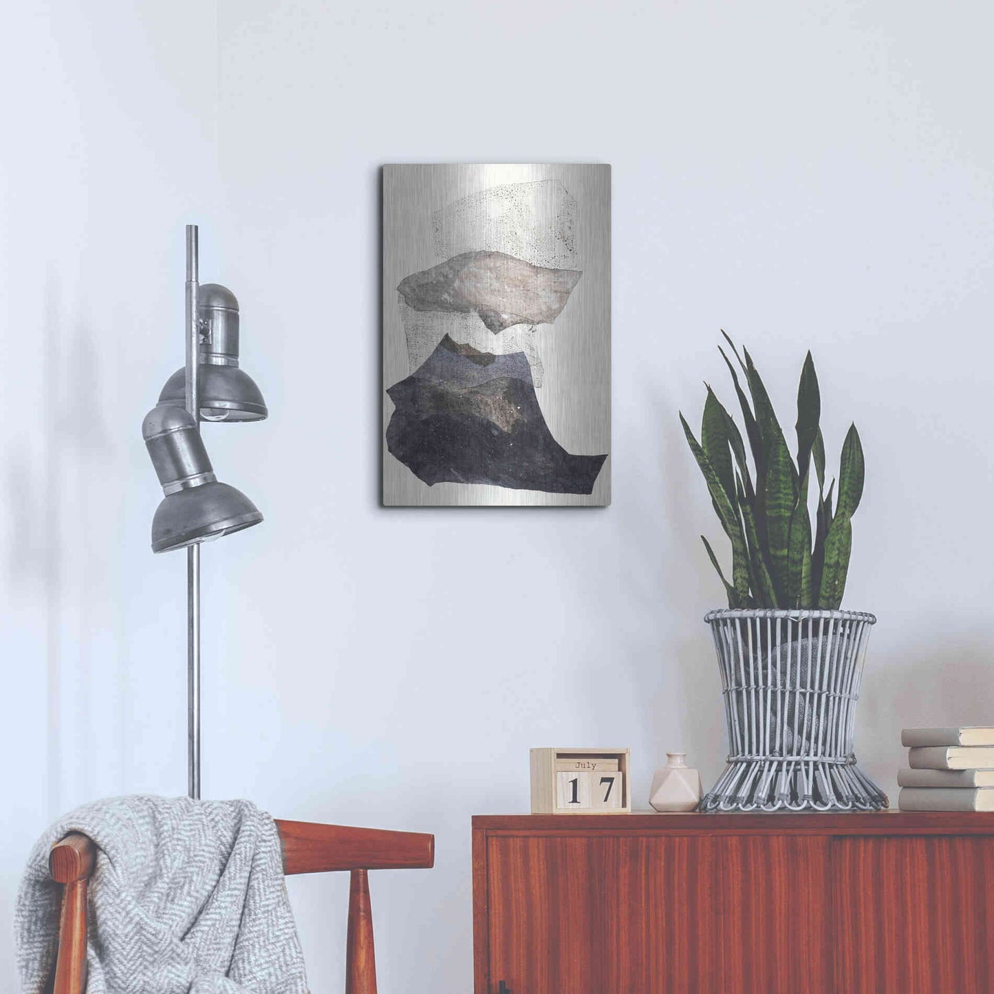 Luxe Metal Art 'Organza 3' by Design Fabrikken, Metal Wall Art,16x24