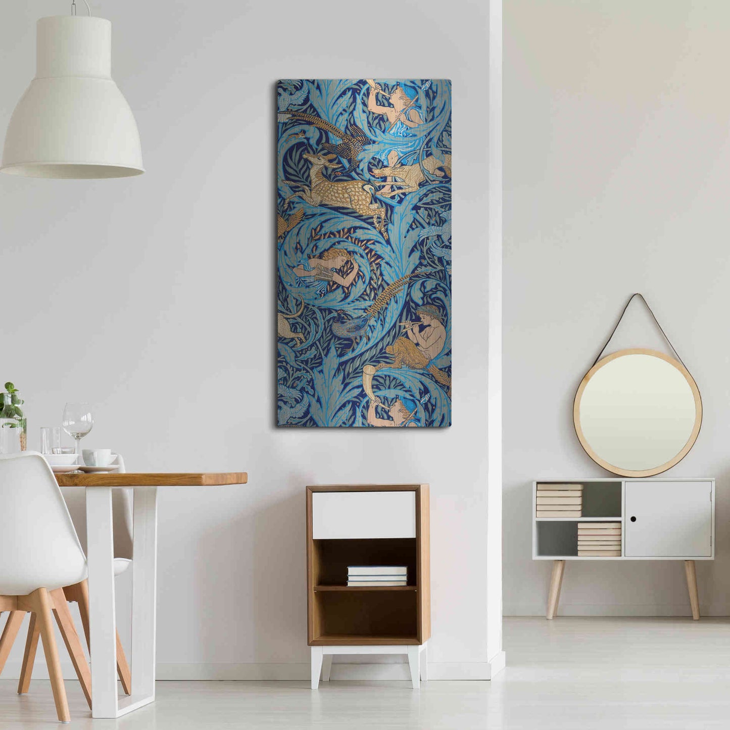 Luxe Metal Art 'Woodnotes' by Walter Crane, Metal Wall Art,24x48