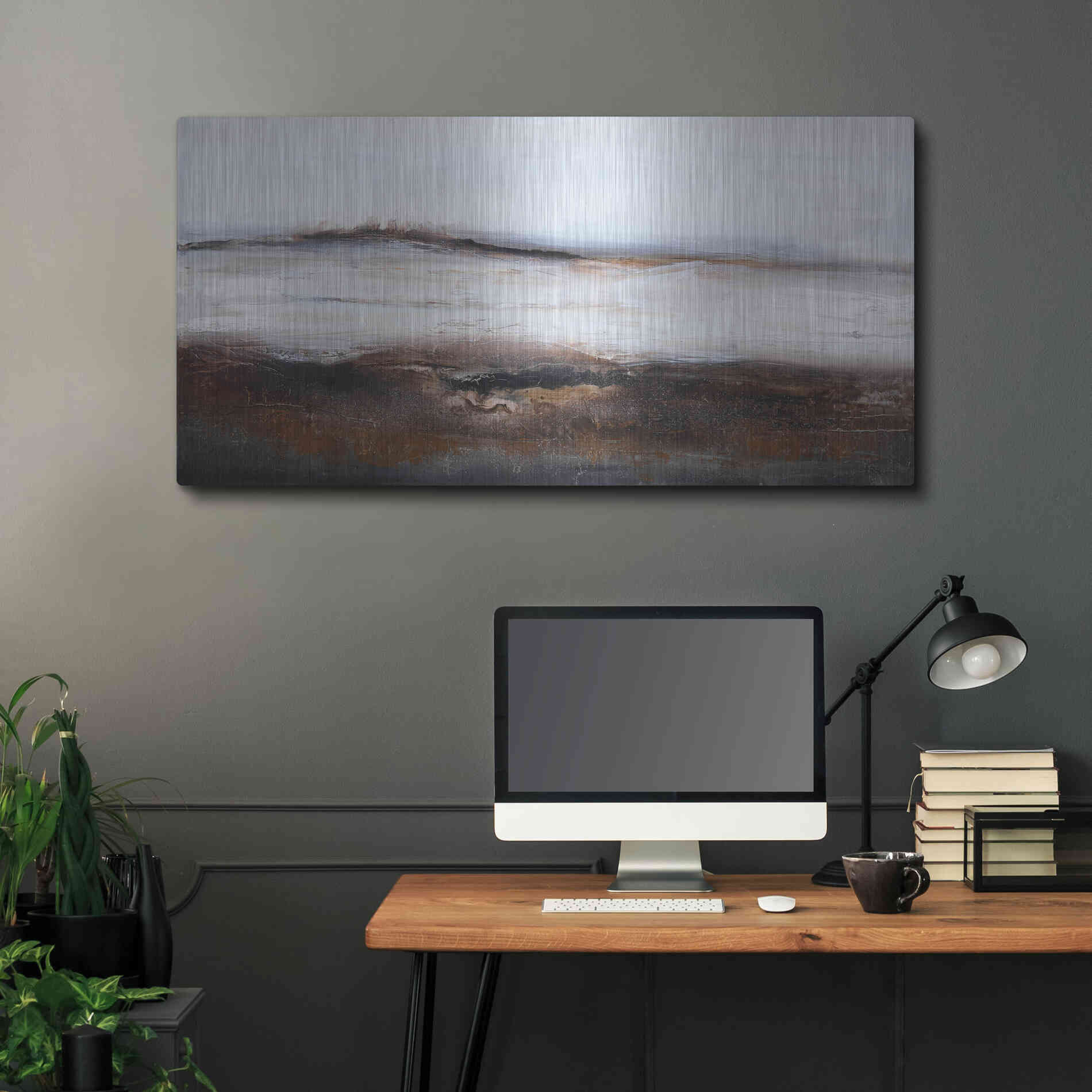 Luxe Metal Art 'Over and Out' by Design Fabrikken, Metal Wall Art,48x24