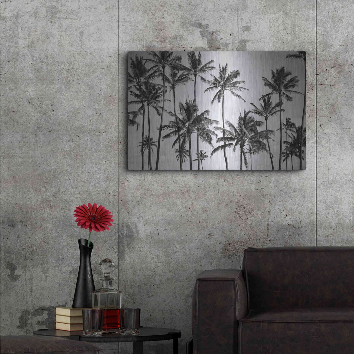 Luxe Metal Art 'Palm Heaven' by Design Fabrikken, Metal Wall Art,36x24