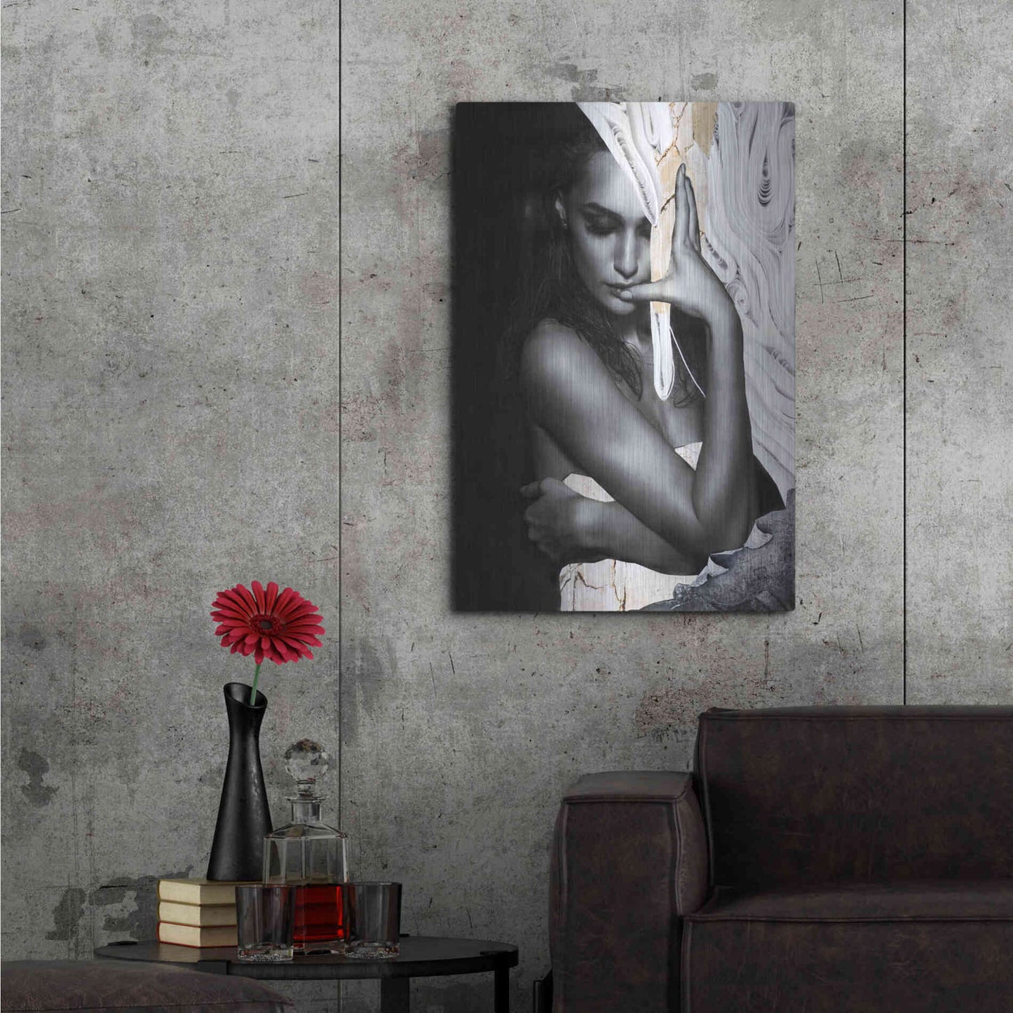 Luxe Metal Art 'Paper Look 1' by Design Fabrikken, Metal Wall Art,24x36