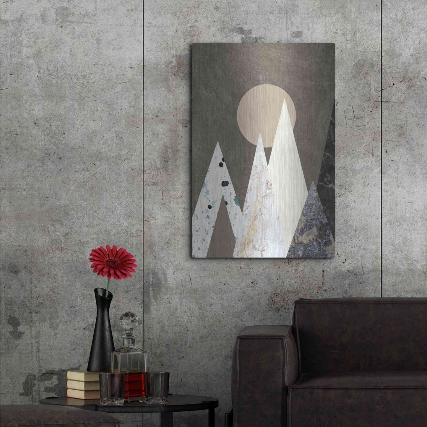 Luxe Metal Art 'Peaks' by Design Fabrikken, Metal Wall Art,24x36