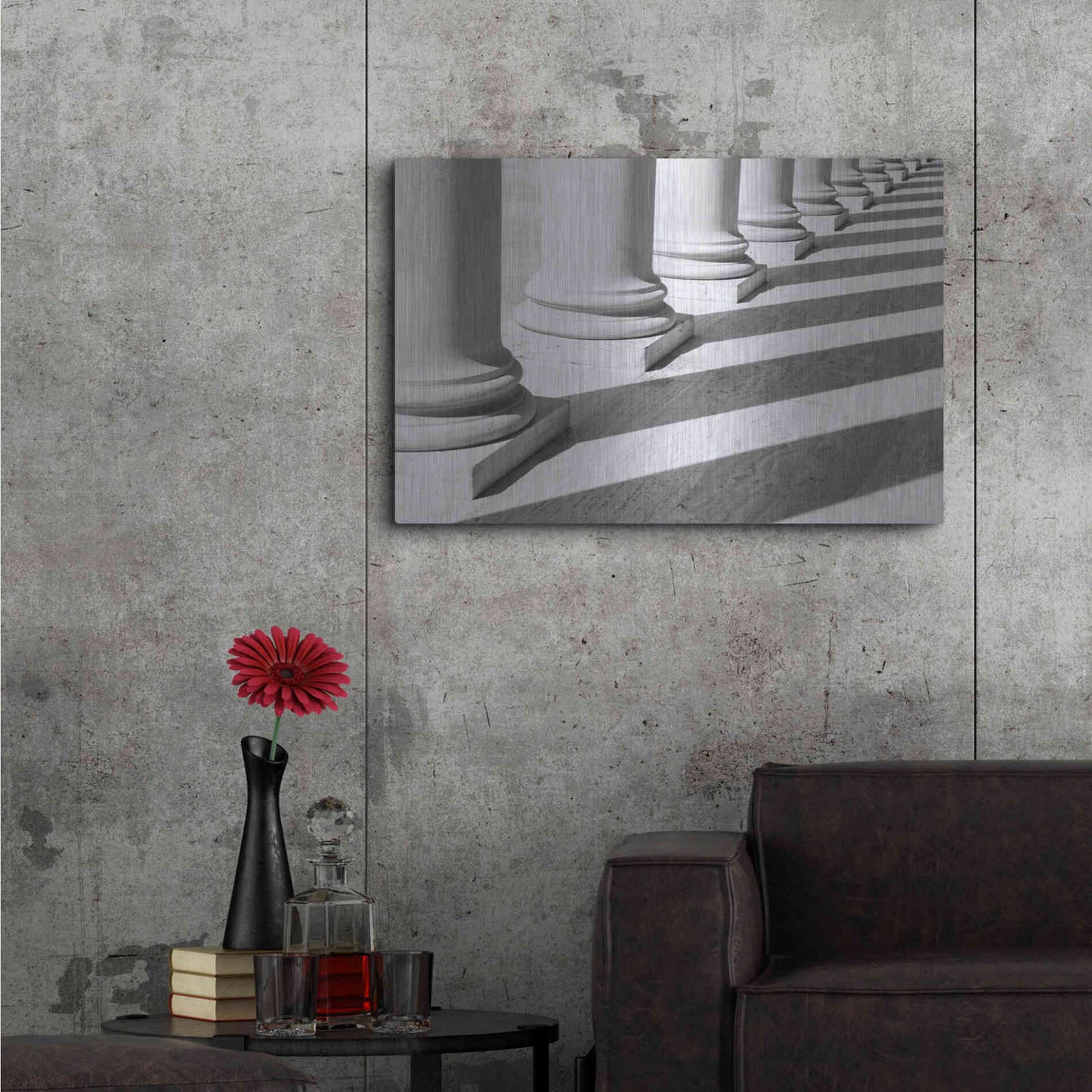 Luxe Metal Art 'Pillars 1' by Design Fabrikken, Metal Wall Art,36x24