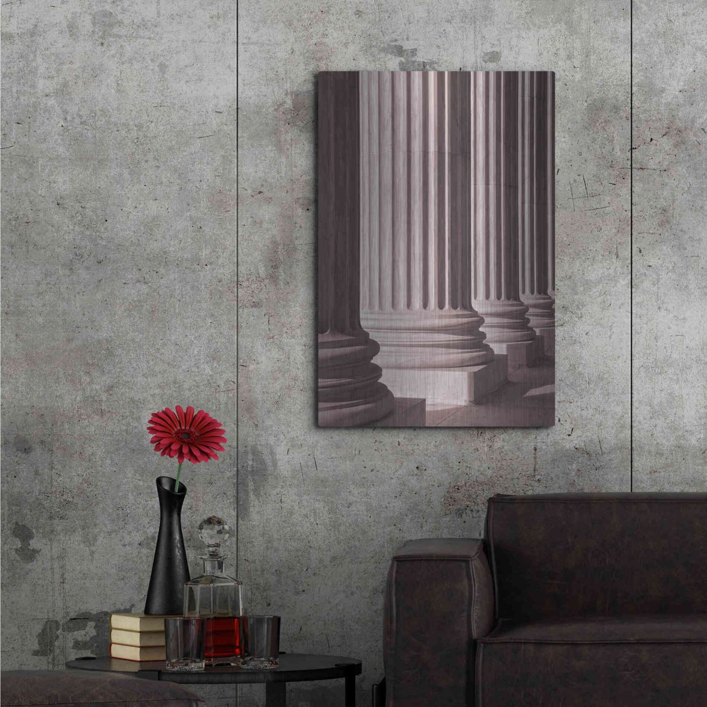 Luxe Metal Art 'Pillars 2' by Design Fabrikken, Metal Wall Art,24x36