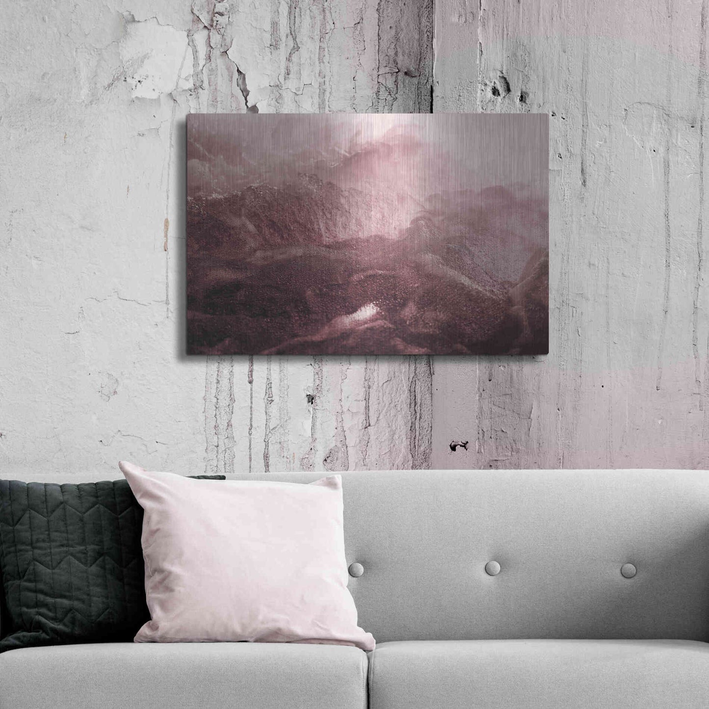 Luxe Metal Art 'Pink Motion' by Design Fabrikken, Metal Wall Art,36x24