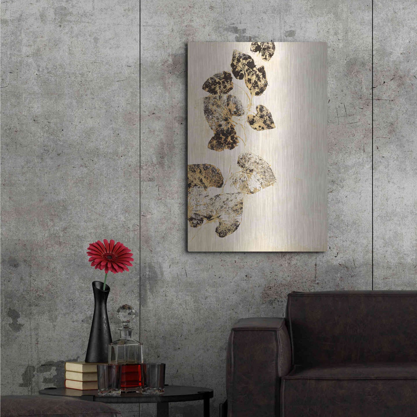 Luxe Metal Art 'Pure Nature 2' by Design Fabrikken, Metal Wall Art,24x36