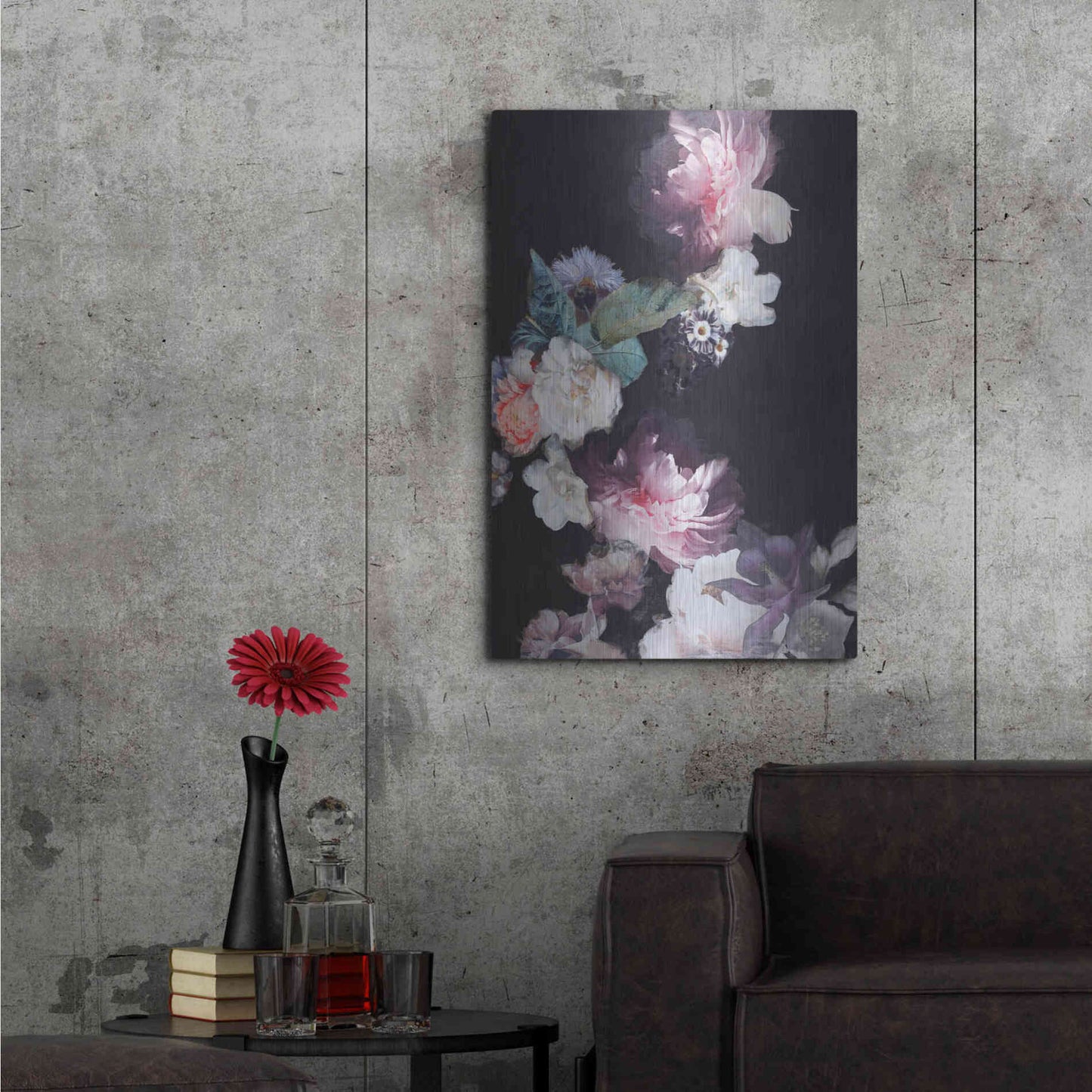 Luxe Metal Art 'Purple Blossom 1' by Design Fabrikken, Metal Wall Art,24x36