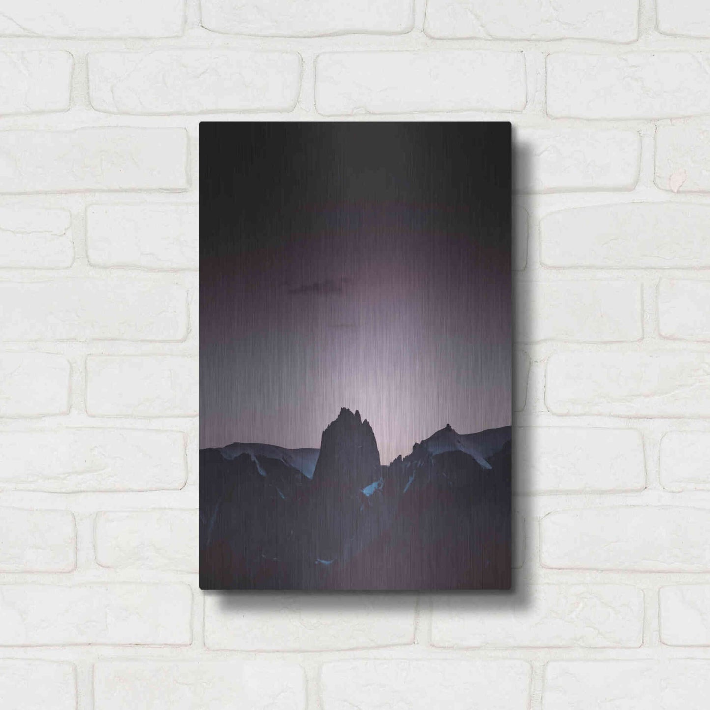 Luxe Metal Art 'Purple Light 1' by Design Fabrikken, Metal Wall Art,12x16
