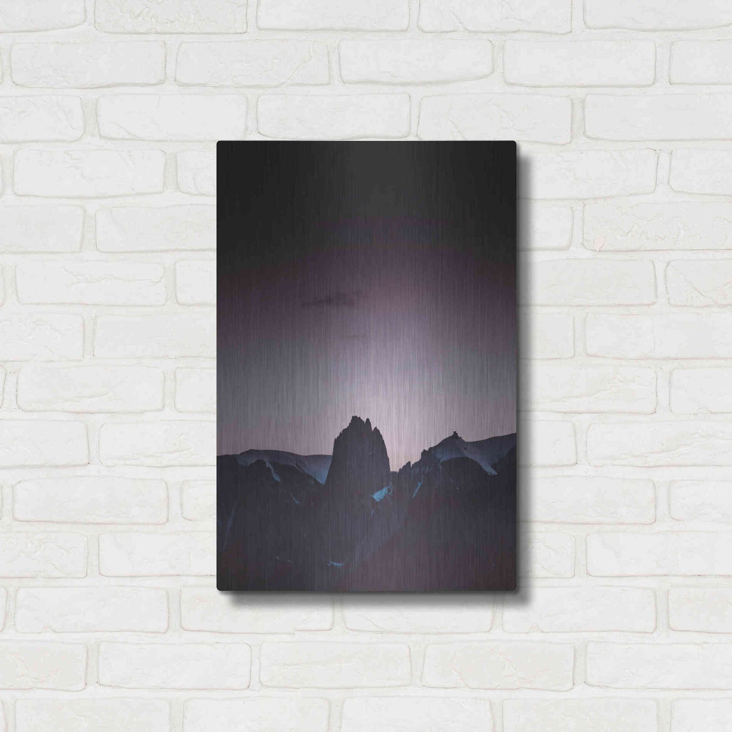 Luxe Metal Art 'Purple Light 1' by Design Fabrikken, Metal Wall Art,16x24