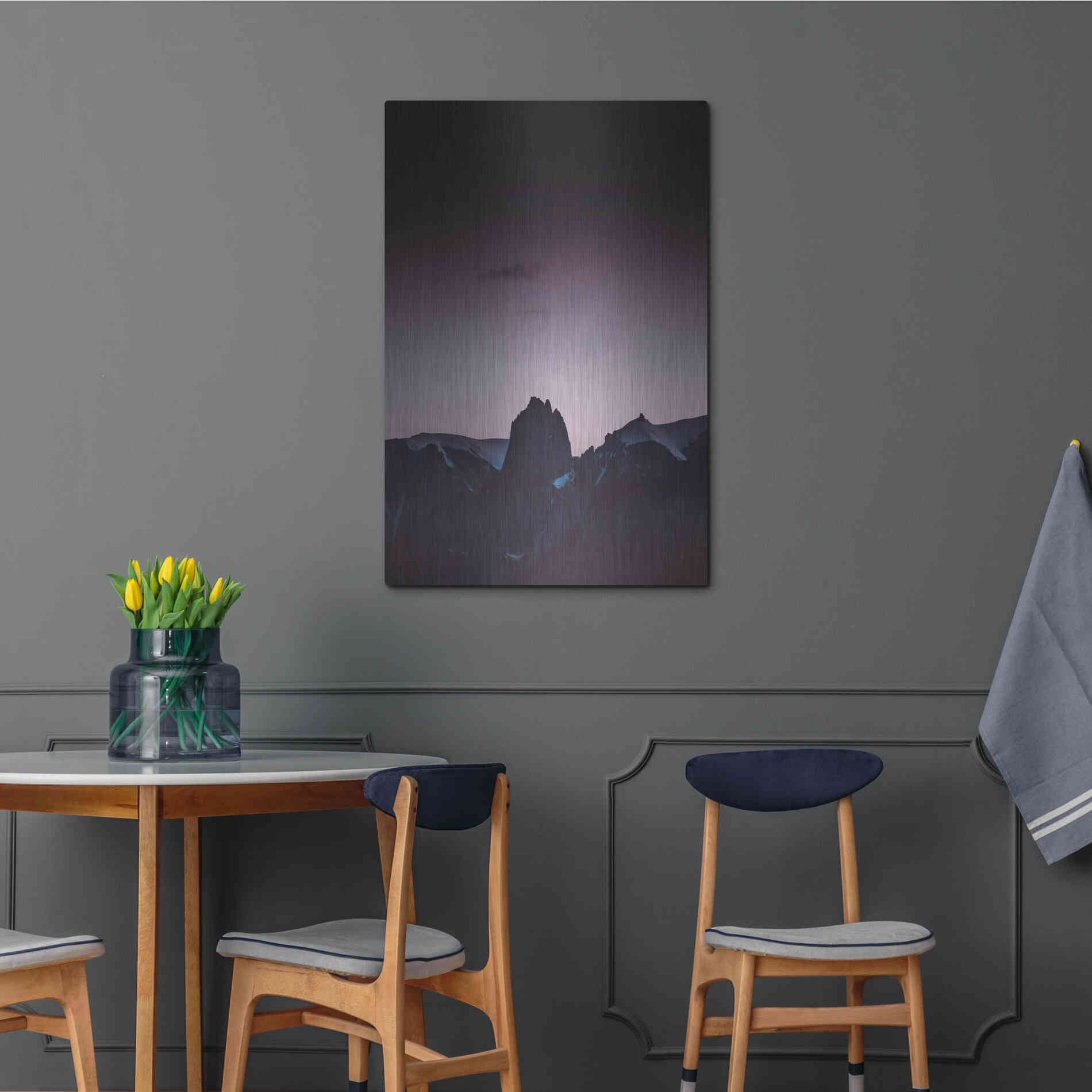 Luxe Metal Art 'Purple Light 1' by Design Fabrikken, Metal Wall Art,24x36