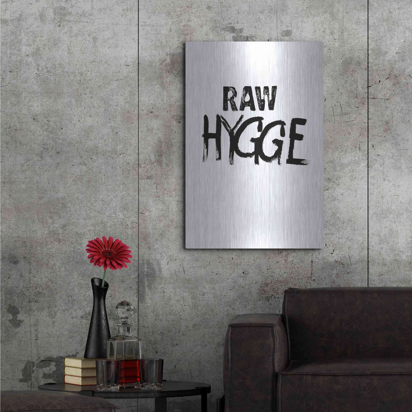 Luxe Metal Art 'Raw Hygge' by Design Fabrikken, Metal Wall Art,24x36