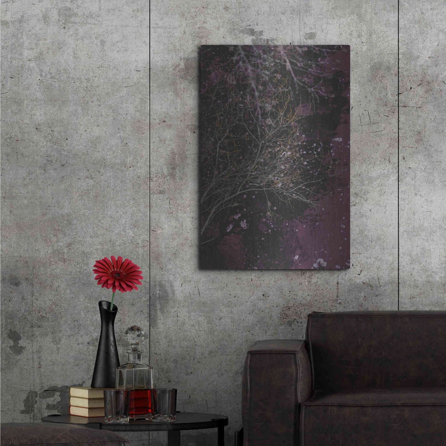 Luxe Metal Art 'River of Wine' by Design Fabrikken, Metal Wall Art,24x36