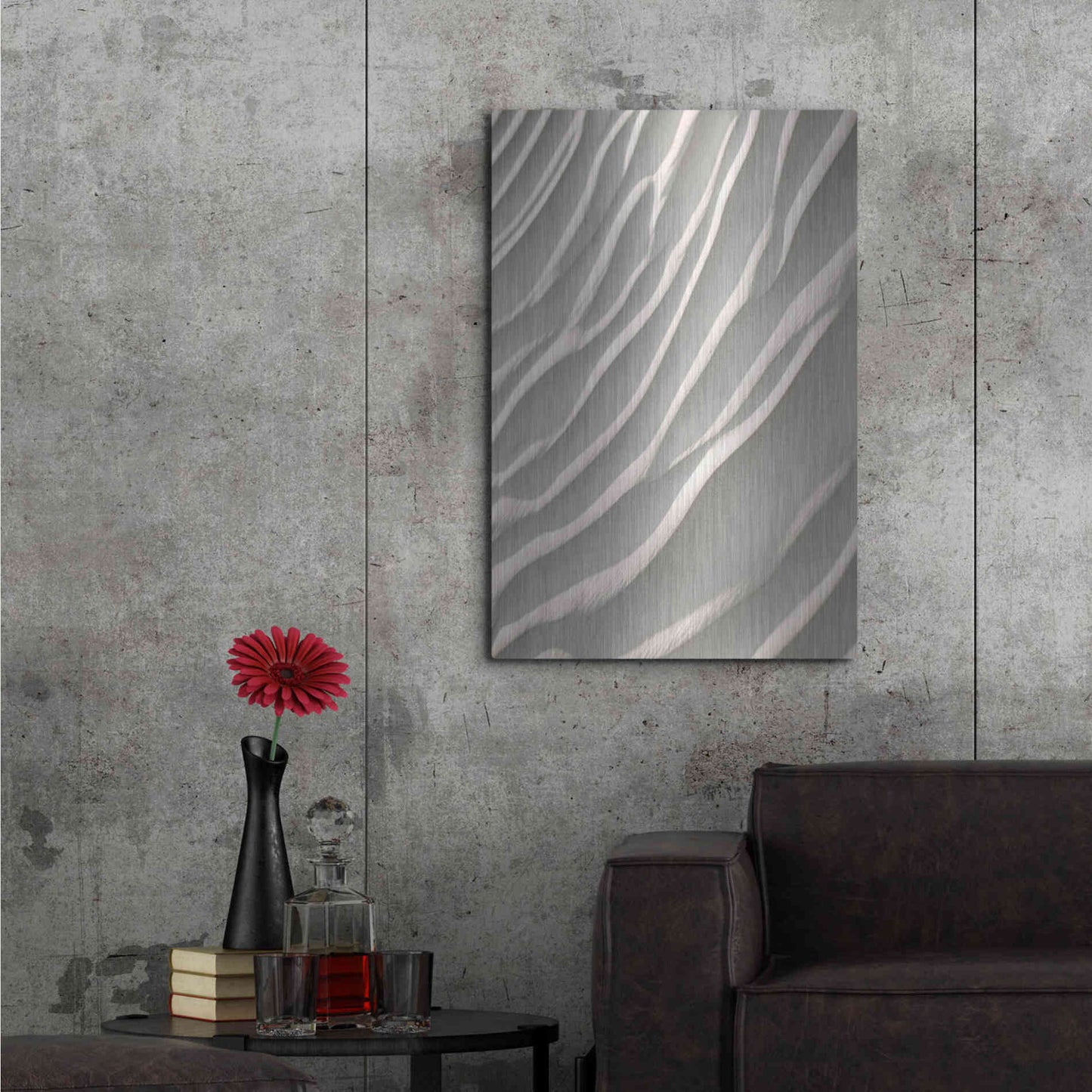Luxe Metal Art 'Sand' by Design Fabrikken, Metal Wall Art,24x36