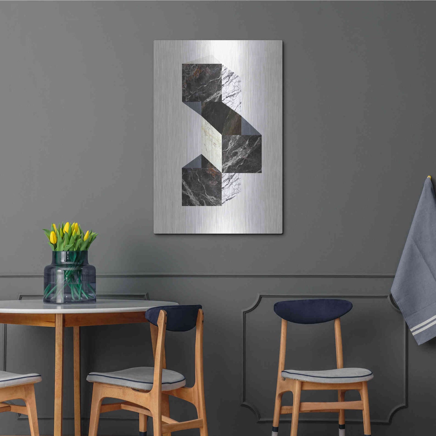 Luxe Metal Art 'Scene 3' by Design Fabrikken, Metal Wall Art,24x36