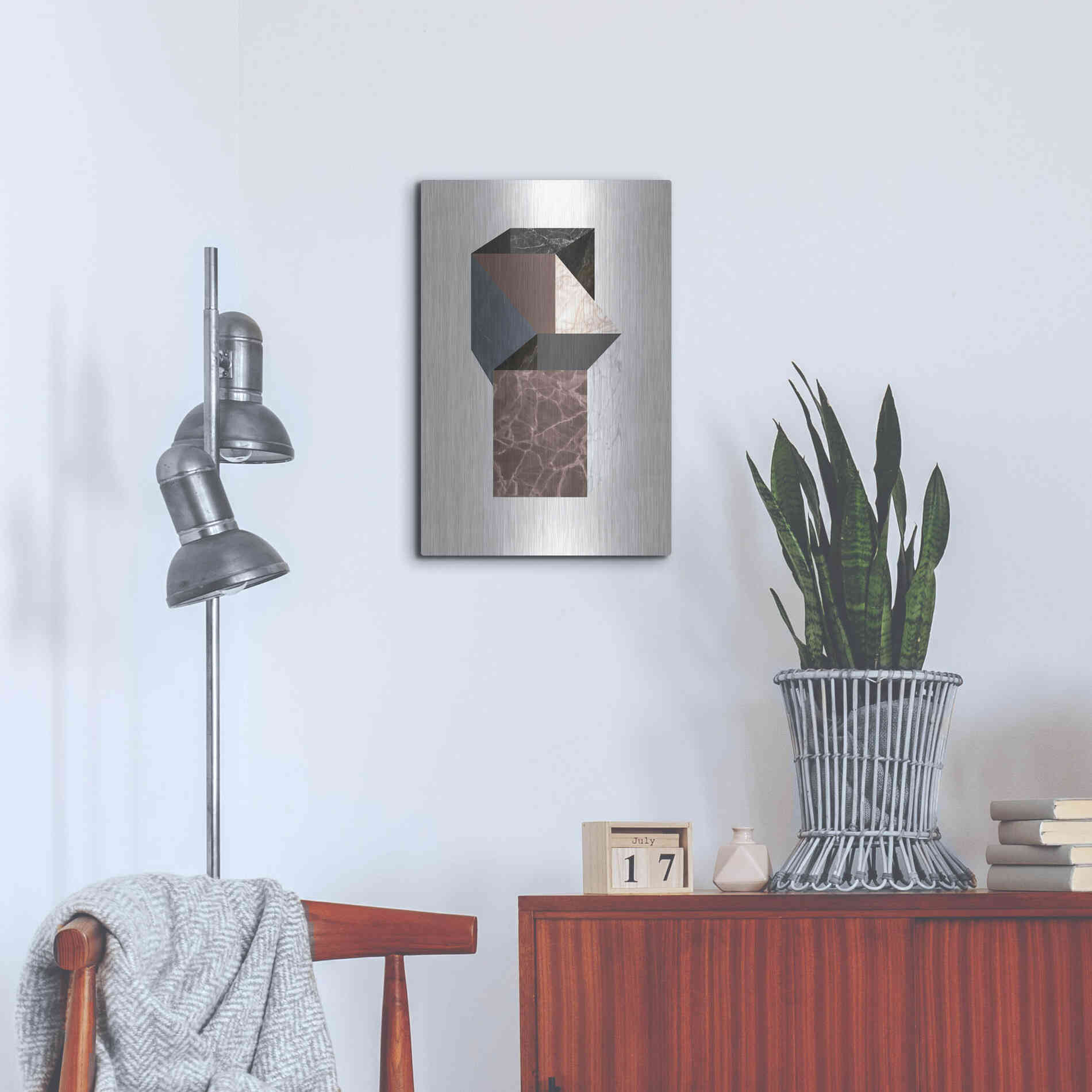Luxe Metal Art 'Scene 4' by Design Fabrikken, Metal Wall Art,16x24