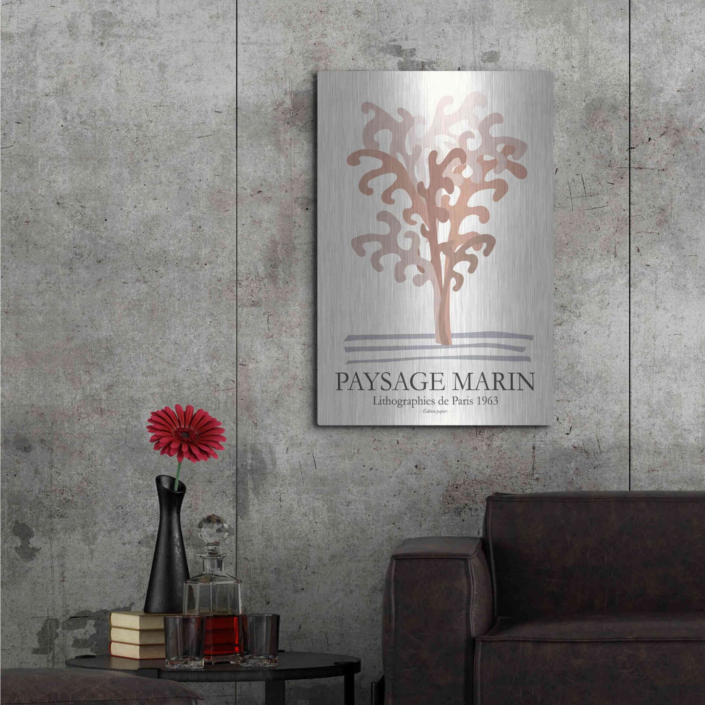 Luxe Metal Art 'Seascapes 4' by Design Fabrikken, Metal Wall Art,24x36
