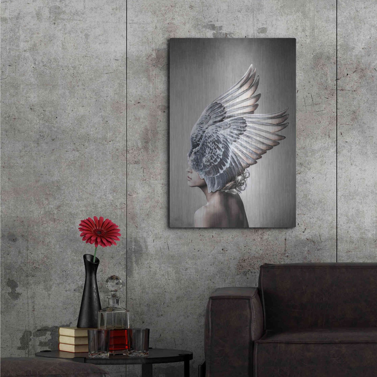 Luxe Metal Art 'Selene' by Design Fabrikken, Metal Wall Art,24x36