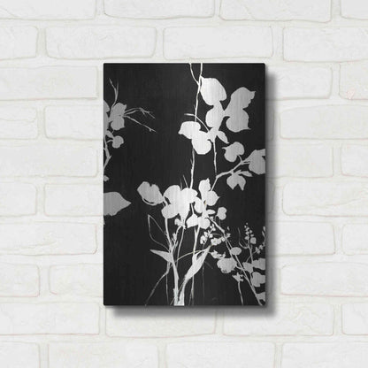 Luxe Metal Art 'Silhouette Leaves 1' by Design Fabrikken, Metal Wall Art,12x16