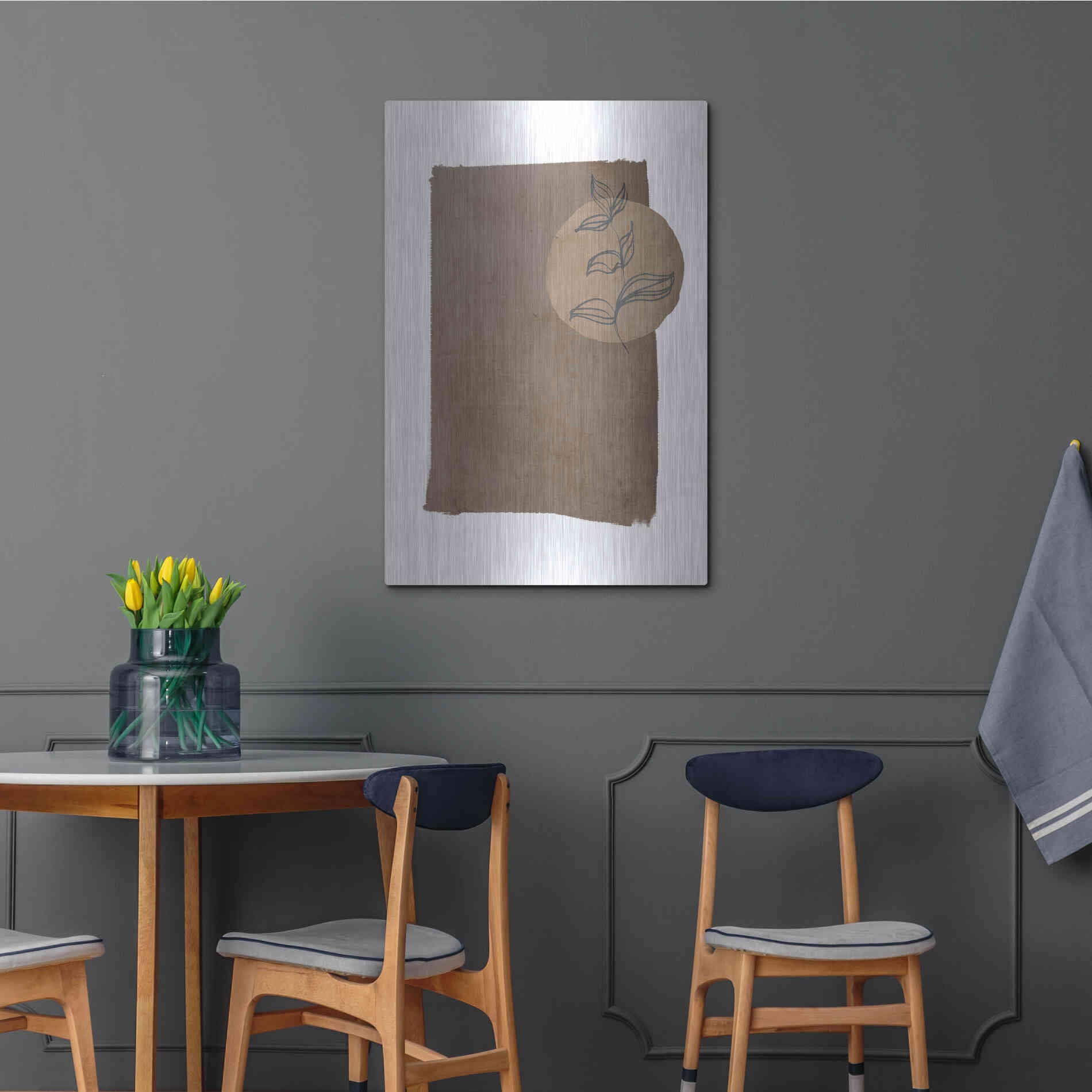 Luxe Metal Art 'Simplicity 3' by Design Fabrikken, Metal Wall Art,24x36