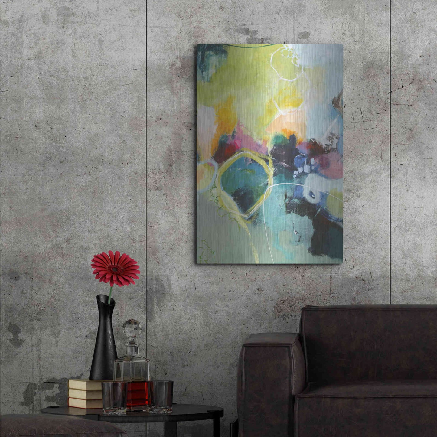 Luxe Metal Art 'Sirius' by Design Fabrikken, Metal Wall Art,24x36