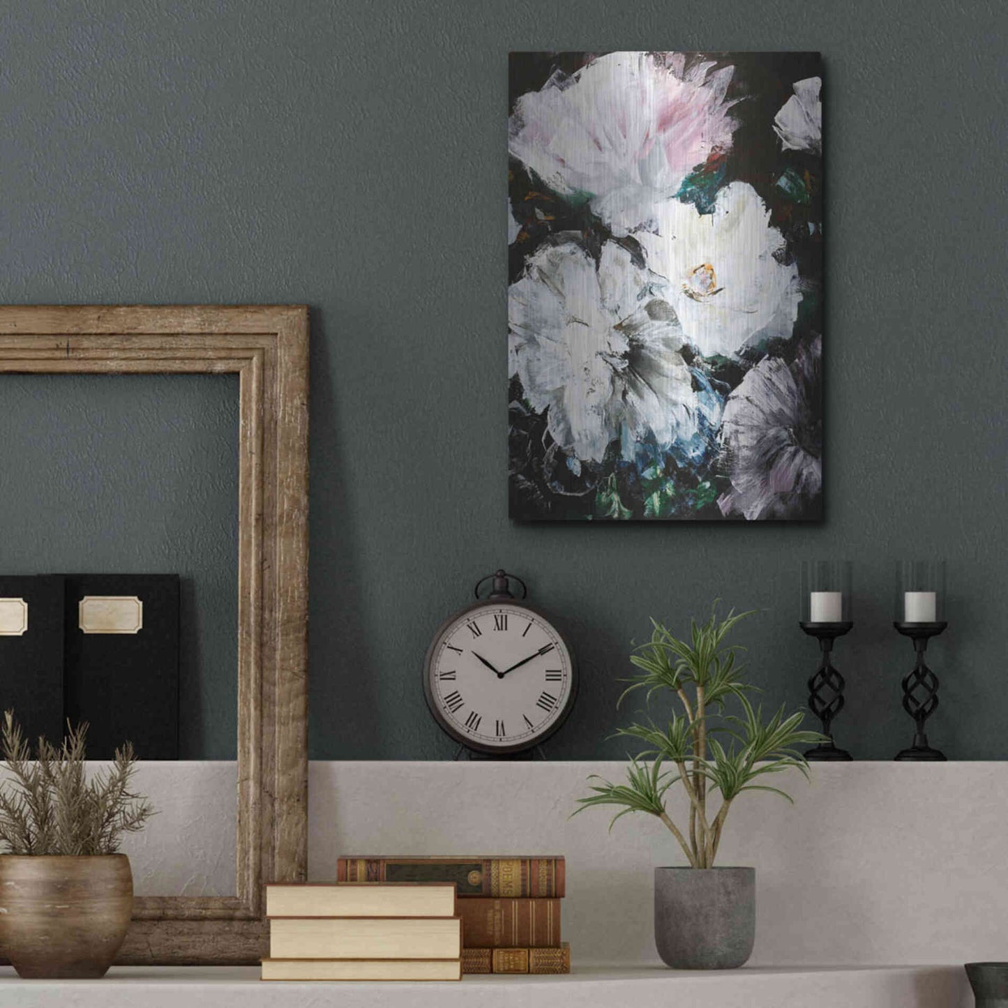 Luxe Metal Art 'Soft Hue Flowers' by Design Fabrikken, Metal Wall Art,12x16