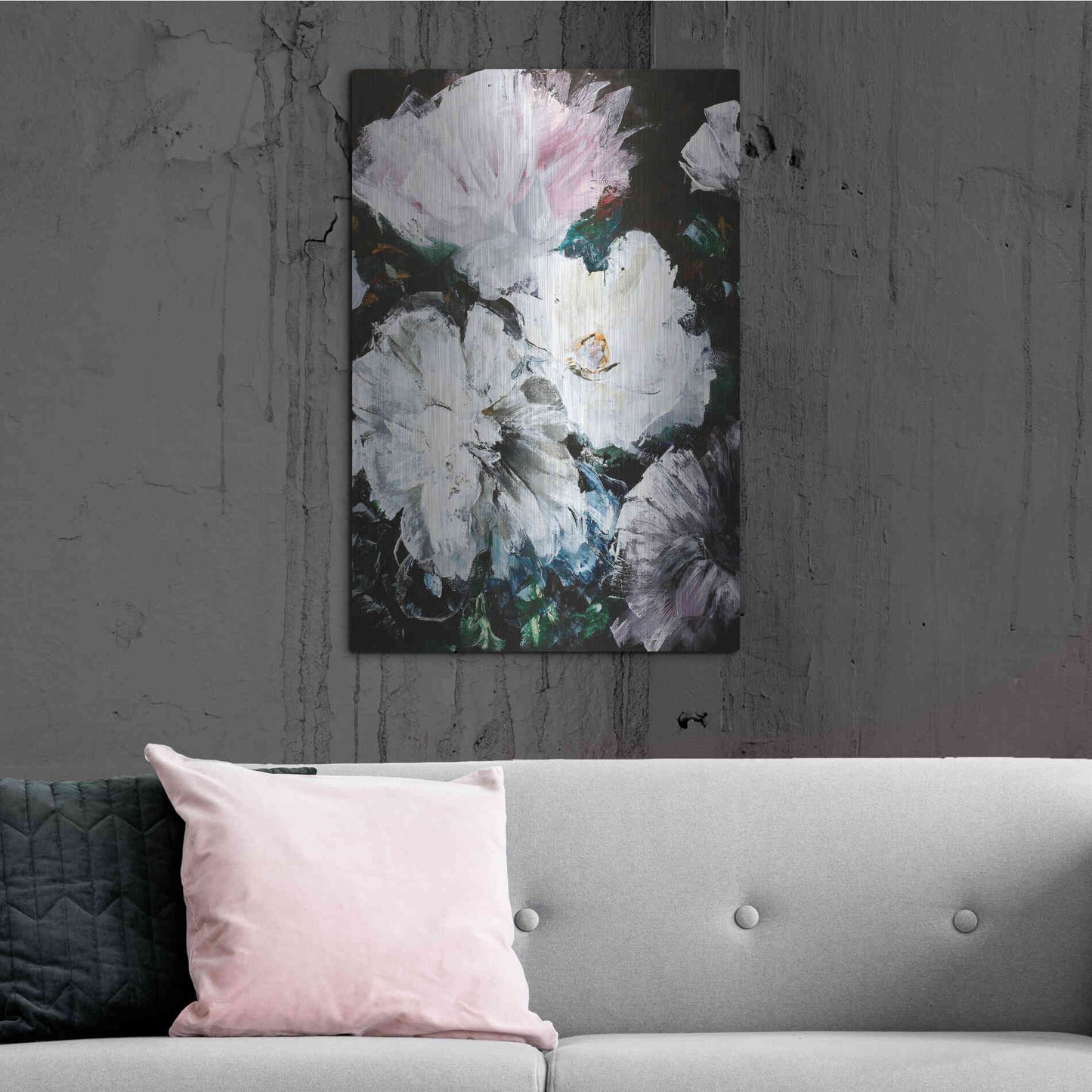 Luxe Metal Art 'Soft Hue Flowers' by Design Fabrikken, Metal Wall Art,24x36