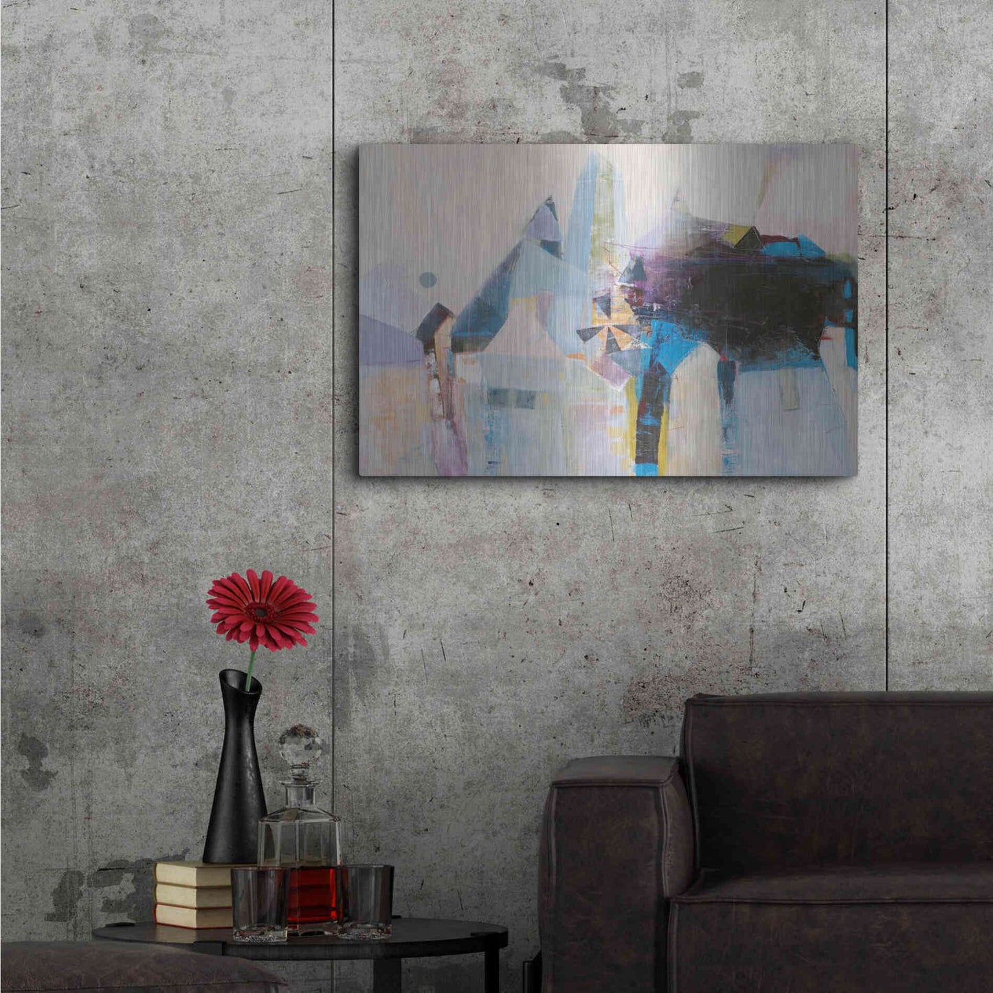 Luxe Metal Art 'Spinning Mill 1' by Design Fabrikken, Metal Wall Art,36x24