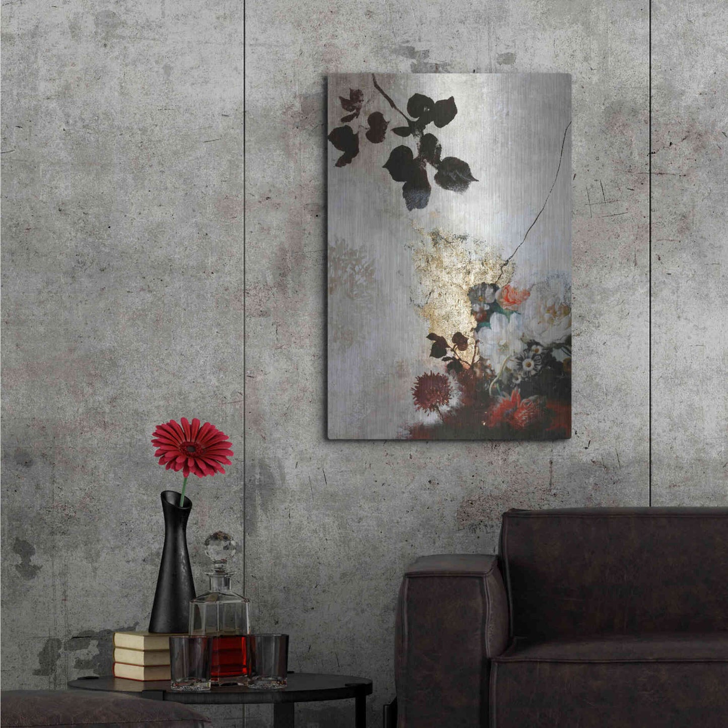 Luxe Metal Art 'Still Life 3' by Design Fabrikken, Metal Wall Art,24x36