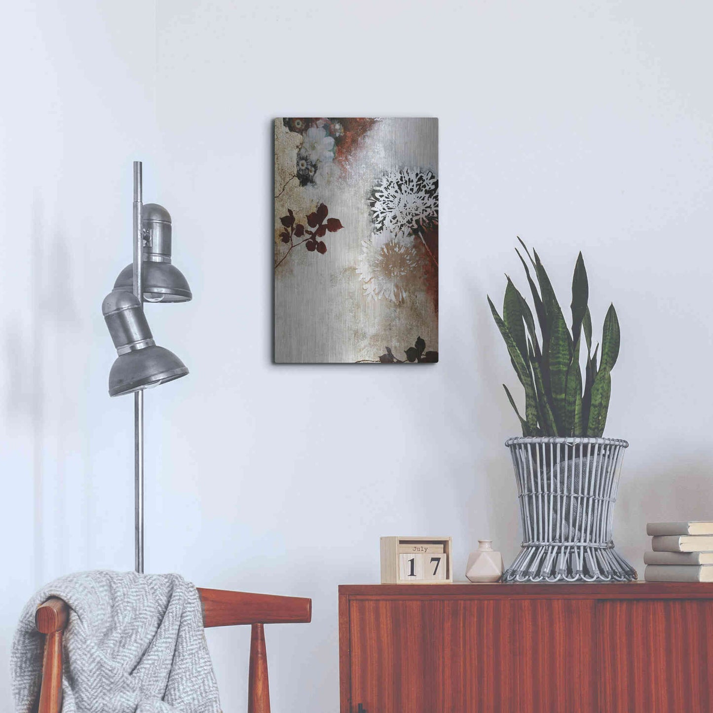 Luxe Metal Art 'Still Life 4' by Design Fabrikken, Metal Wall Art,16x24