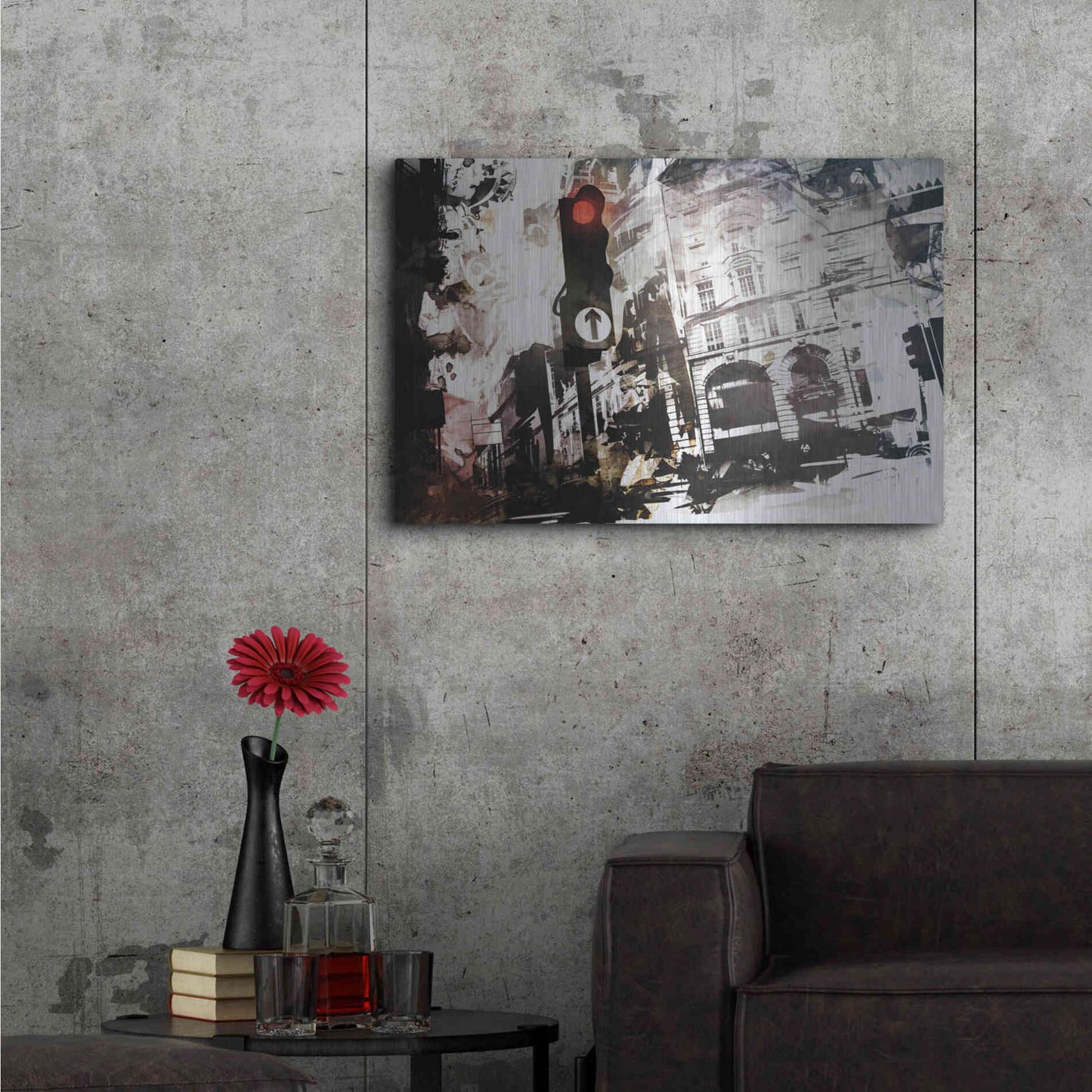 Luxe Metal Art 'Traffic' by Jonathan Lam, Metal Wall Art,36x24