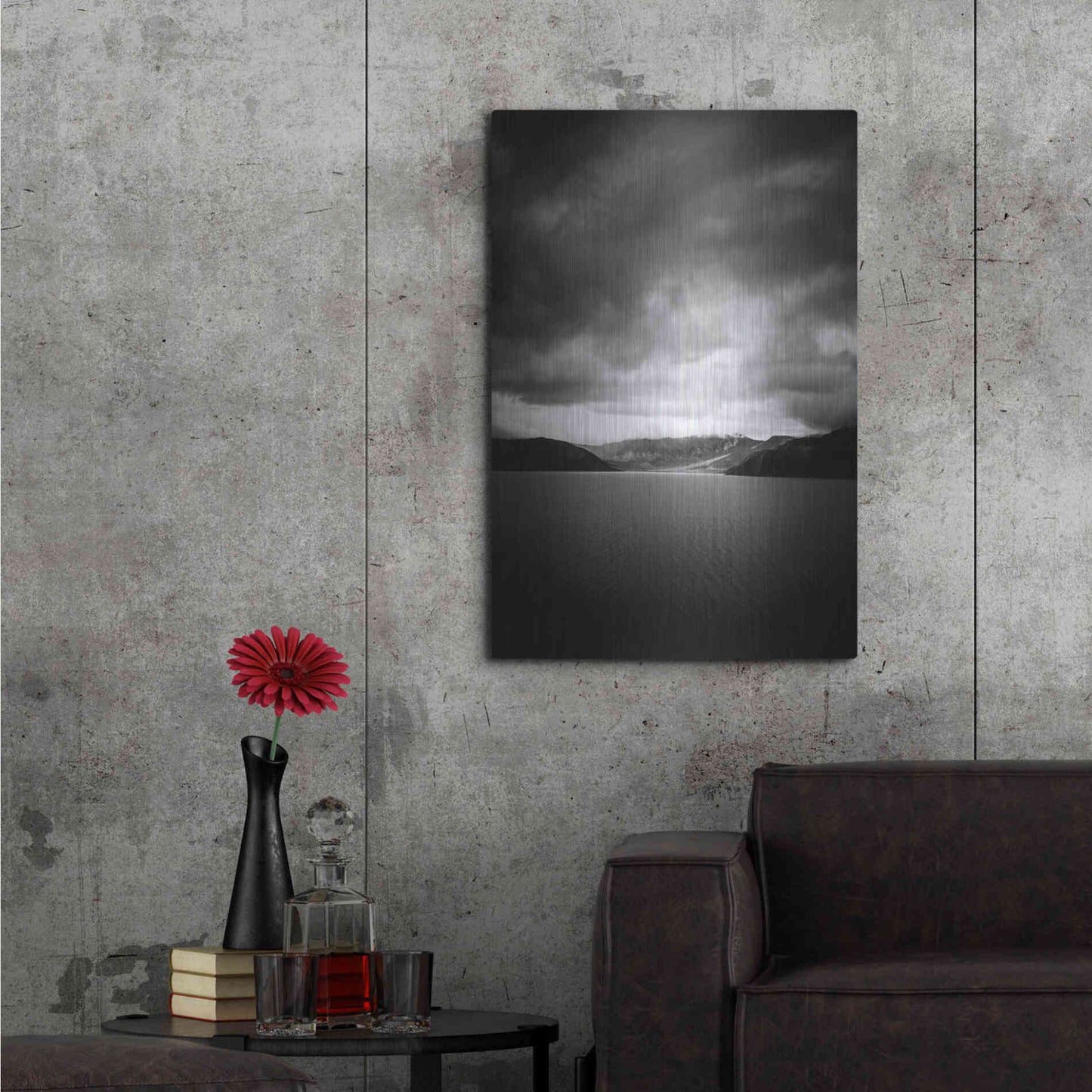 Luxe Metal Art 'Stormful' by Design Fabrikken, Metal Wall Art,24x36