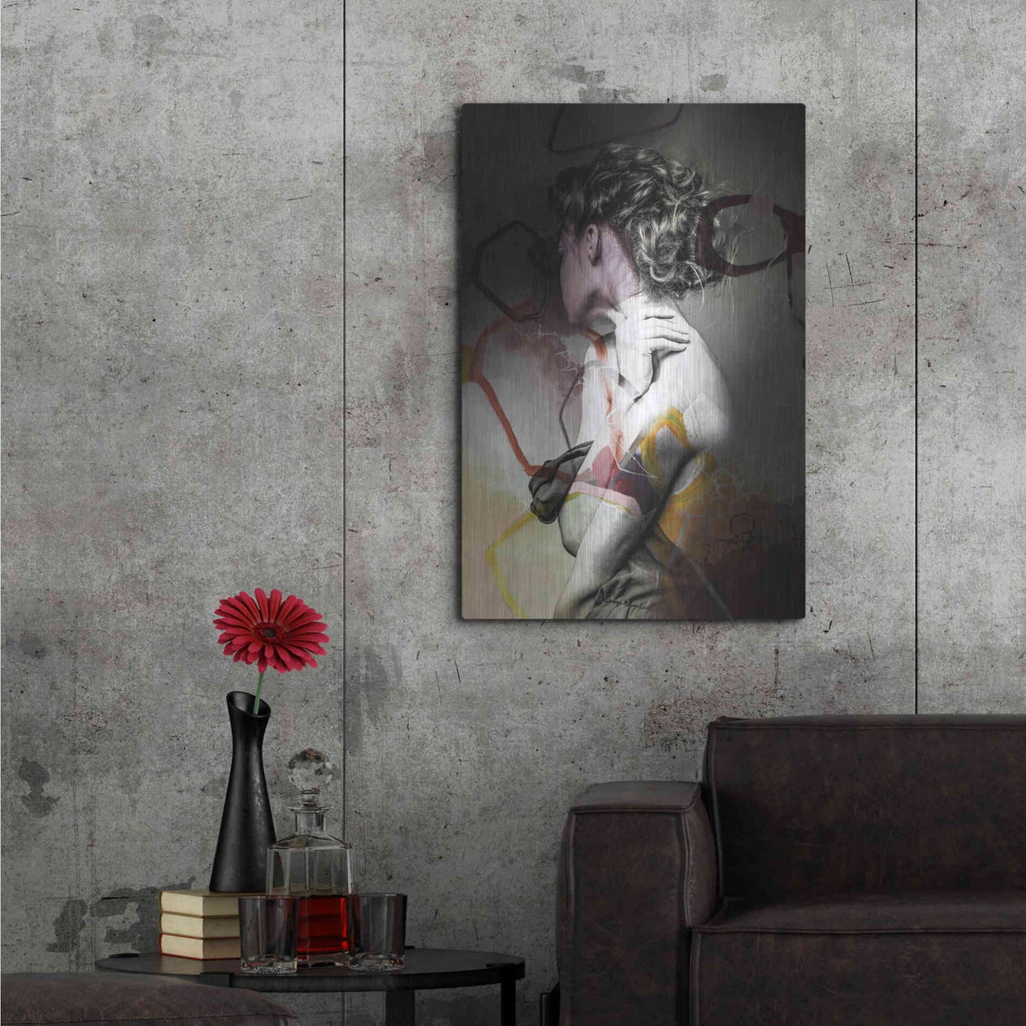Luxe Metal Art 'Studio 1 Colors' by Design Fabrikken, Metal Wall Art,24x36