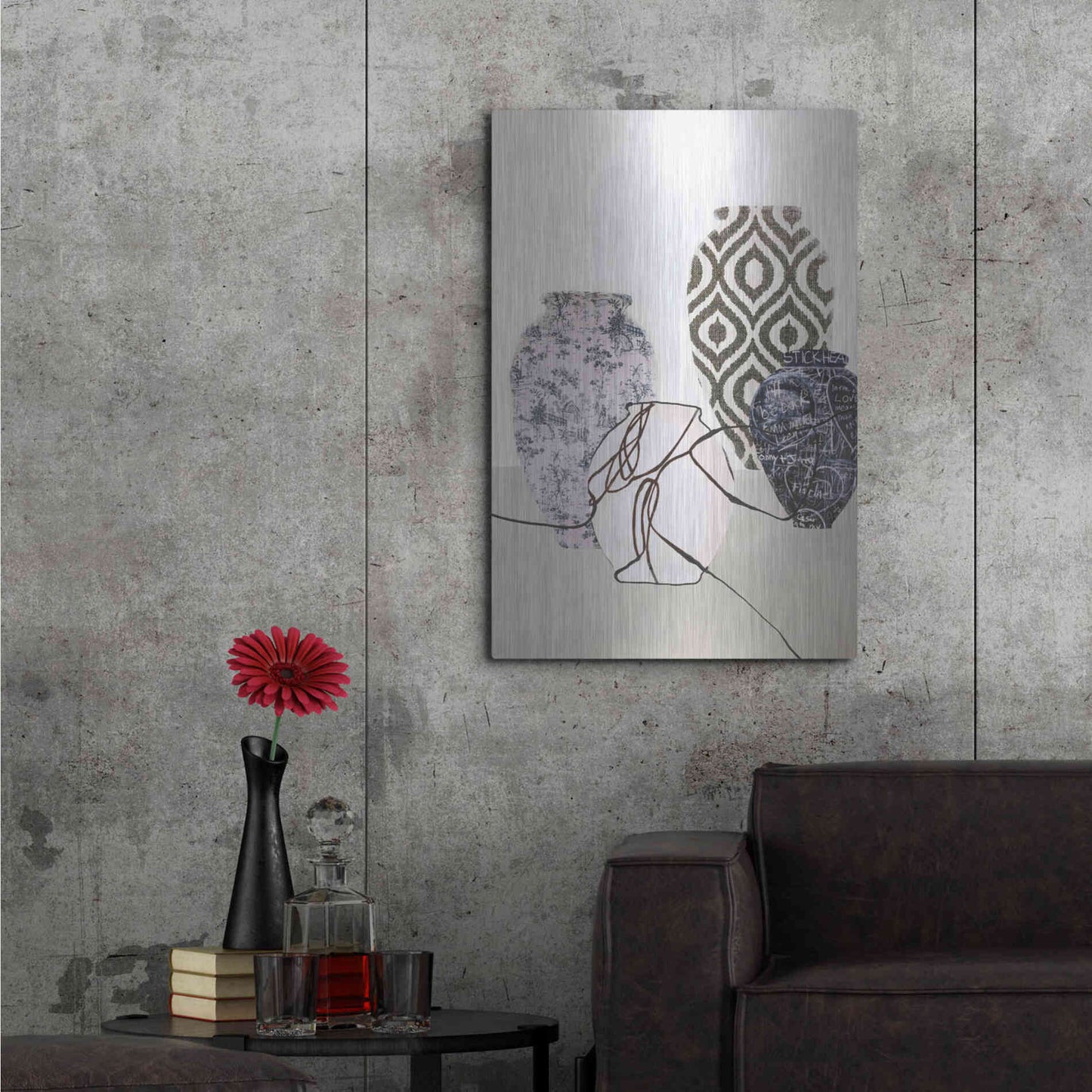 Luxe Metal Art 'Tactile 1' by Design Fabrikken, Metal Wall Art,24x36