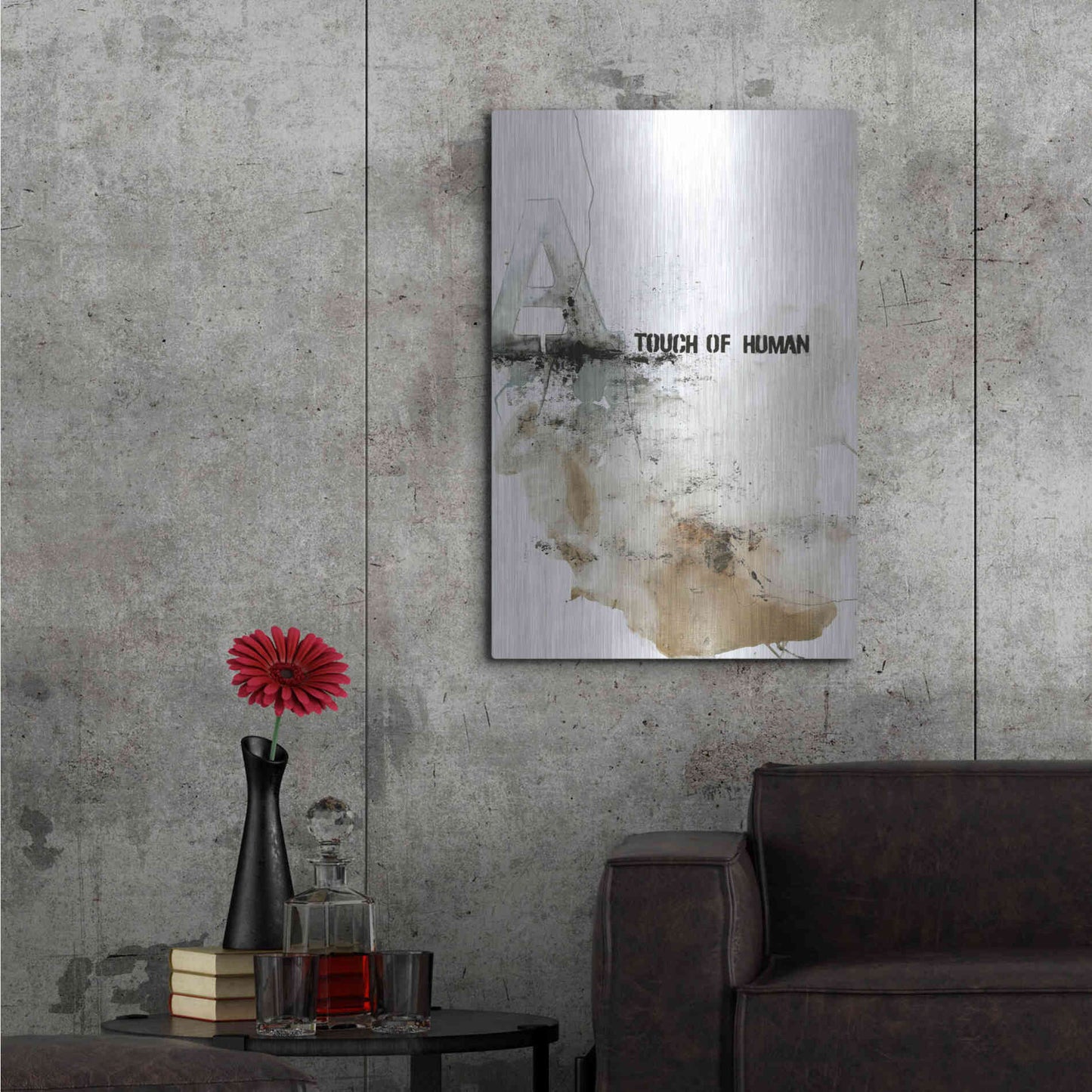 Luxe Metal Art 'Touch of Human' by Design Fabrikken, Metal Wall Art,24x36