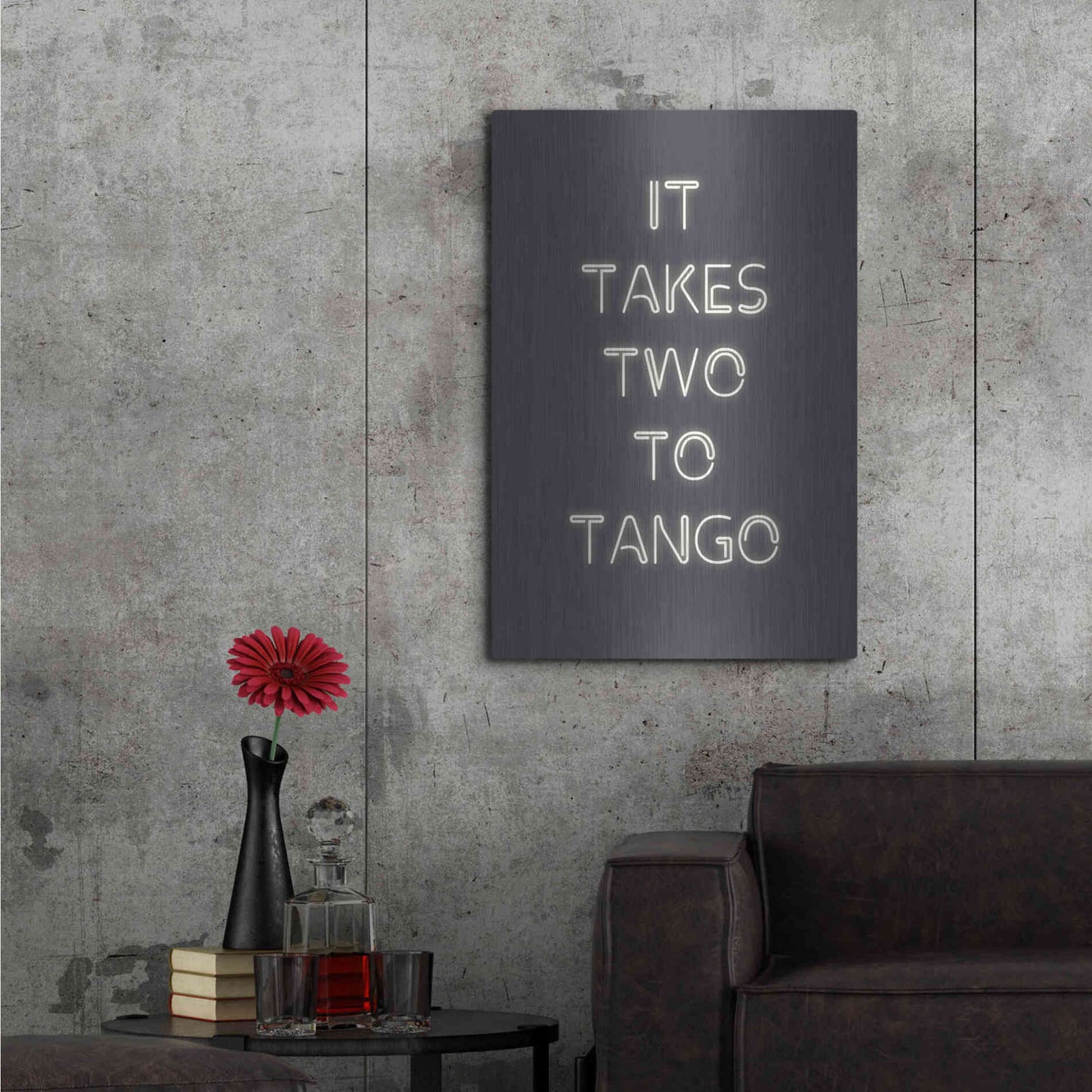 Luxe Metal Art 'Two to Tango' by Design Fabrikken, Metal Wall Art,24x36