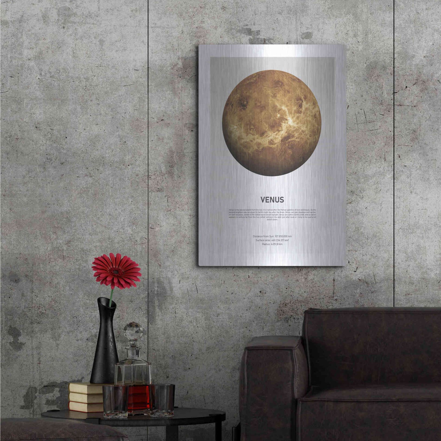 Luxe Metal Art 'Venus Light' by Design Fabrikken, Metal Wall Art,24x36