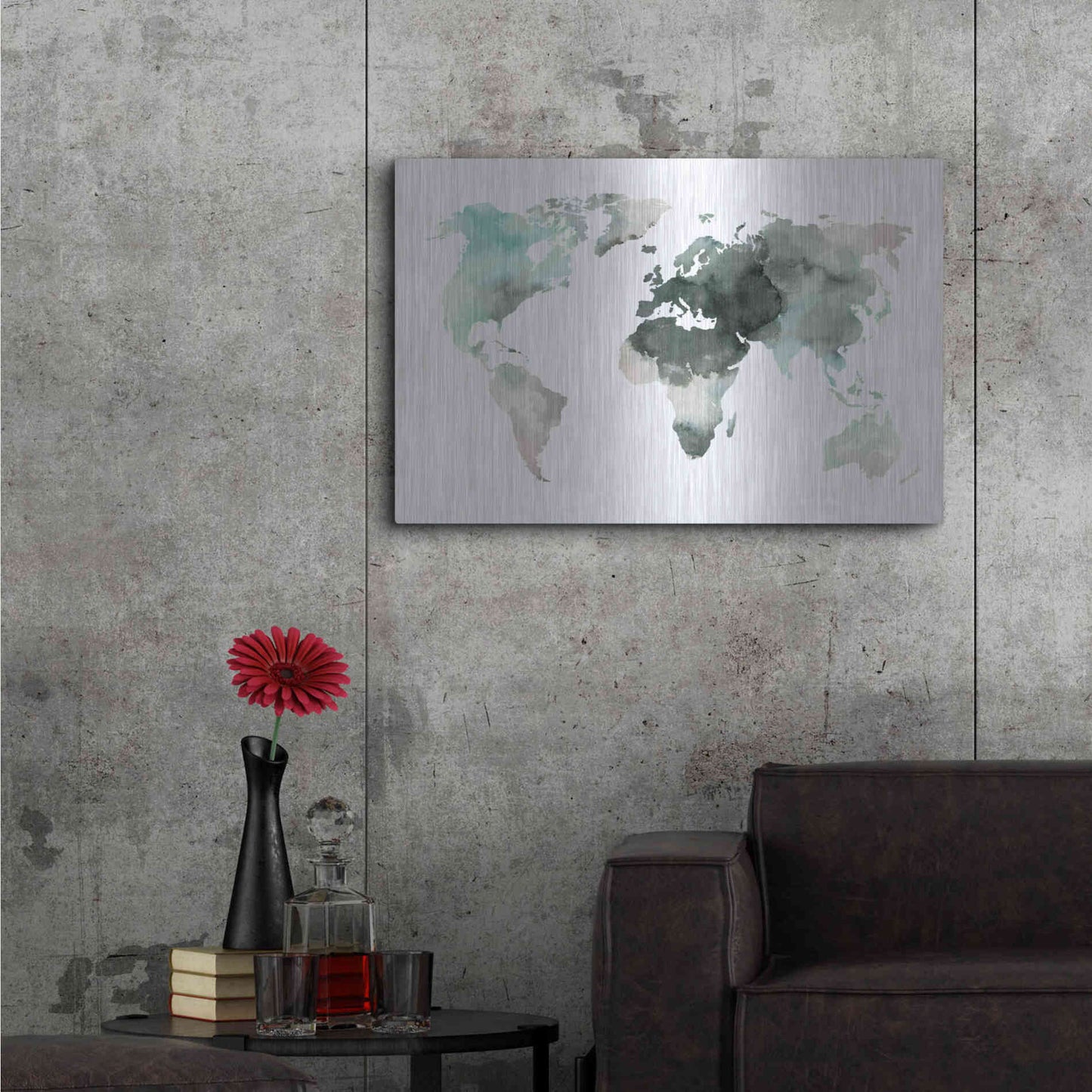 Luxe Metal Art 'Water World' by Design Fabrikken, Metal Wall Art,36x24
