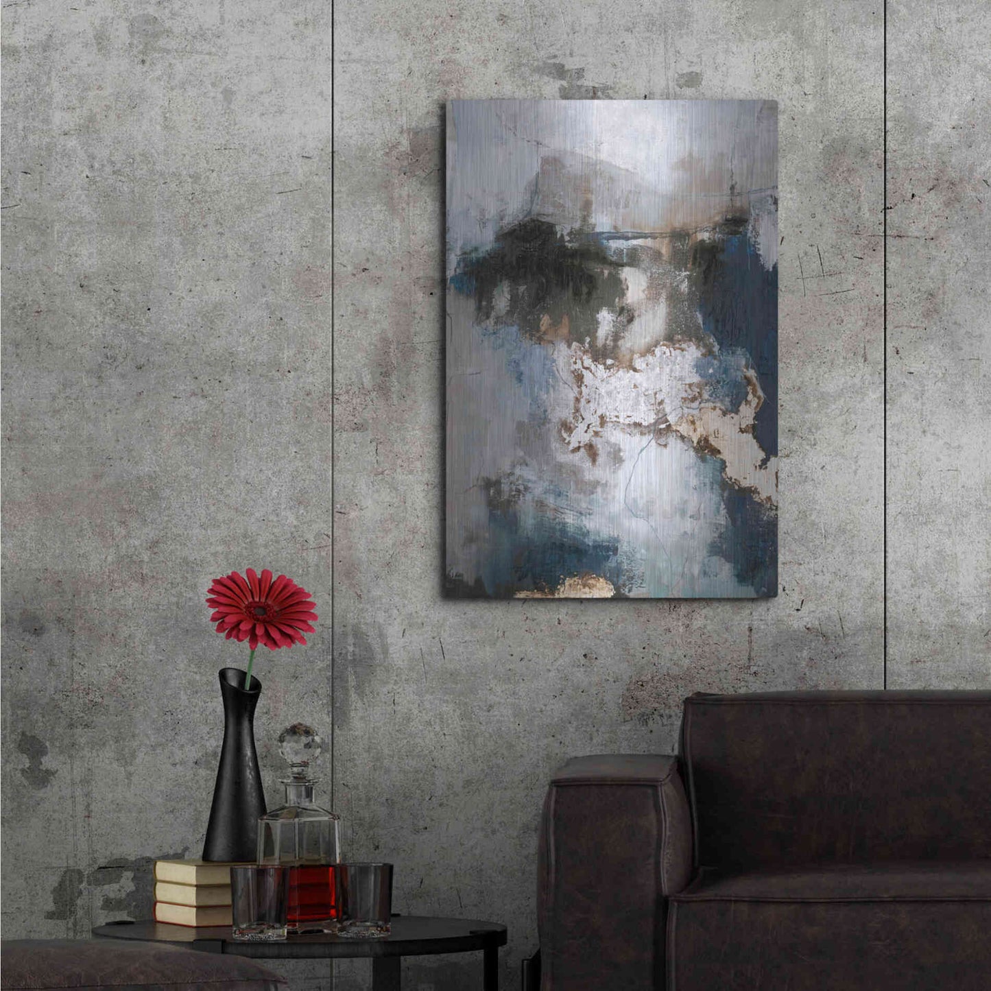 Luxe Metal Art 'Waterfall' by Design Fabrikken, Metal Wall Art,24x36