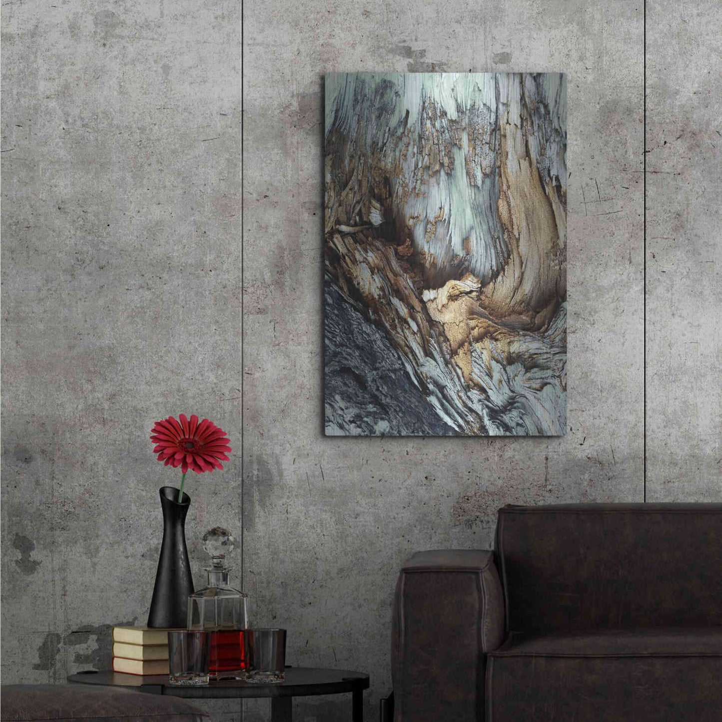 Luxe Metal Art 'Wooden' by Design Fabrikken, Metal Wall Art,24x36
