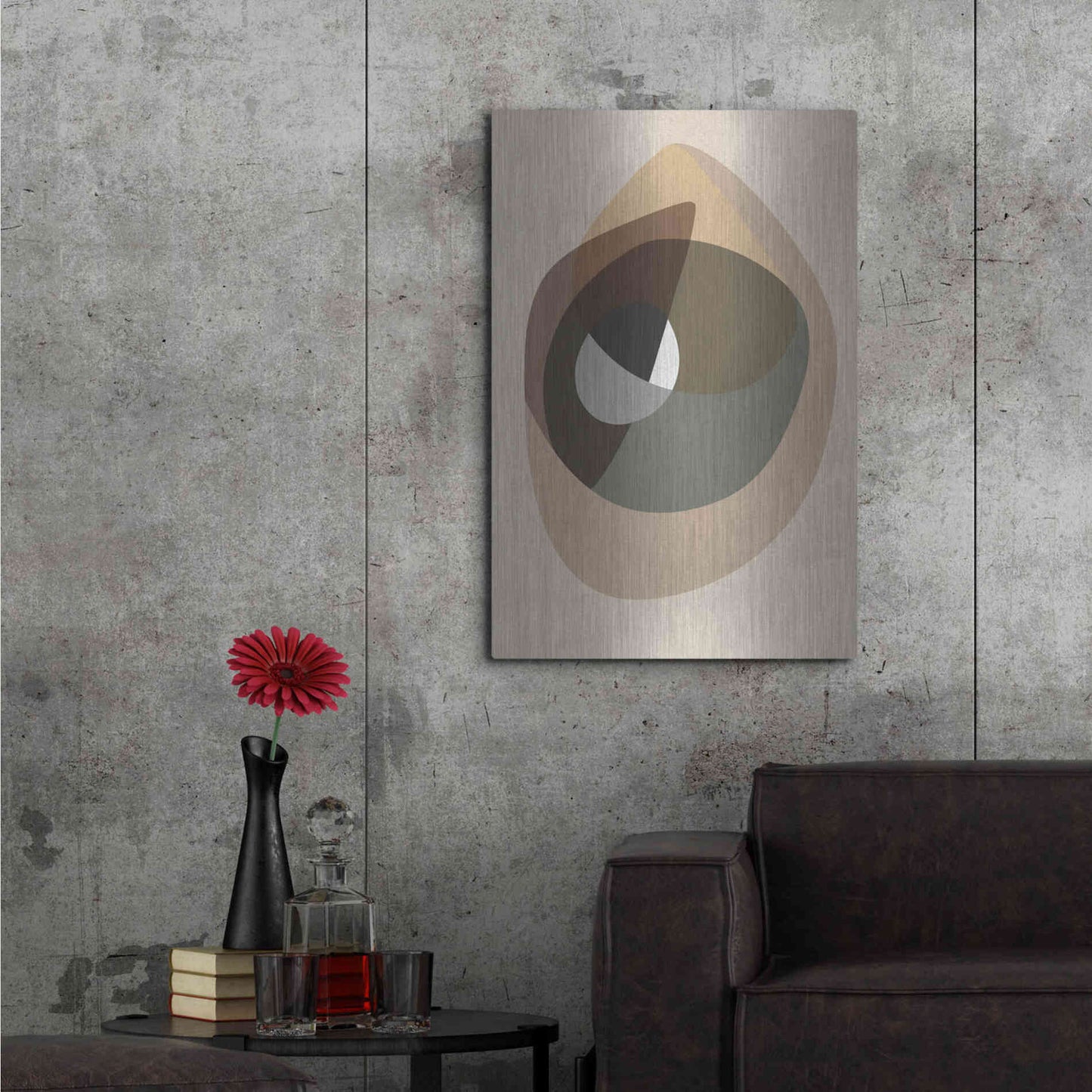 Luxe Metal Art 'Workup 6' by Design Fabrikken, Metal Wall Art,24x36