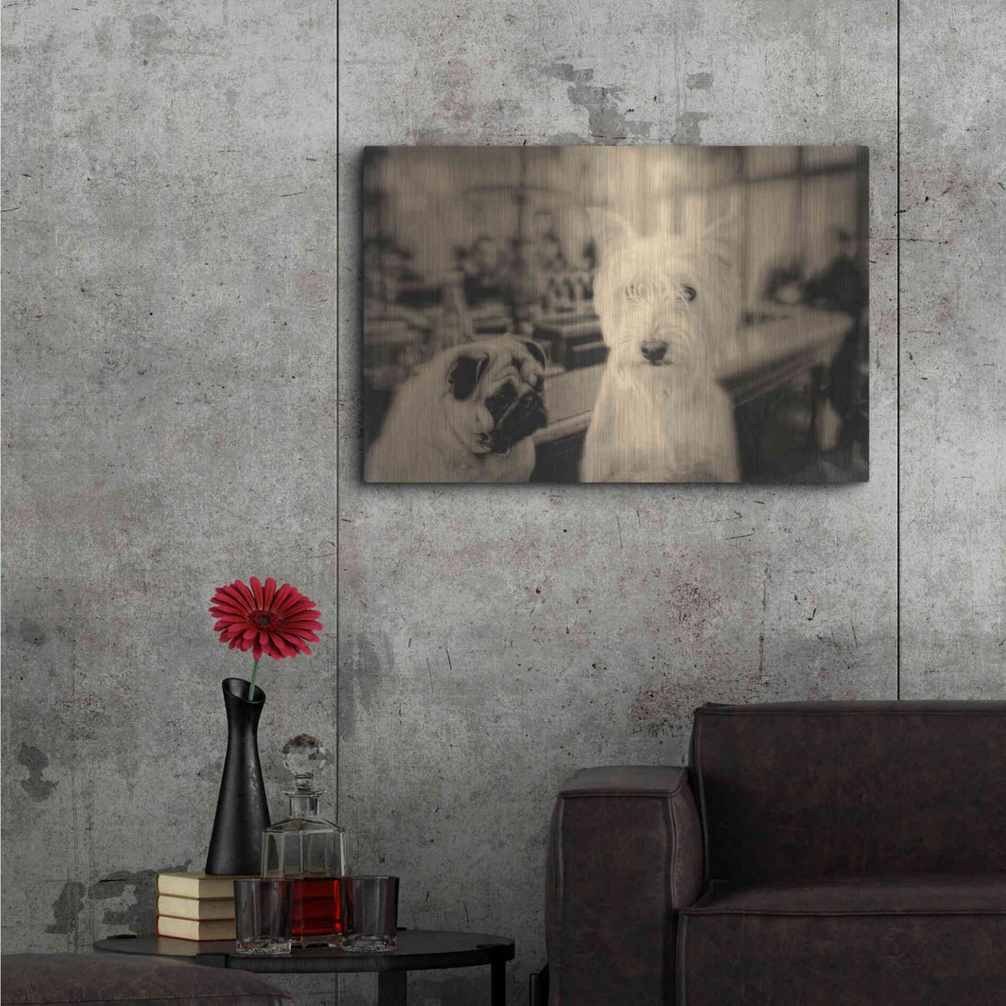 Luxe Metal Art 'Singles Night' by Edward M. Fielding, Metal Wall Art,36x24