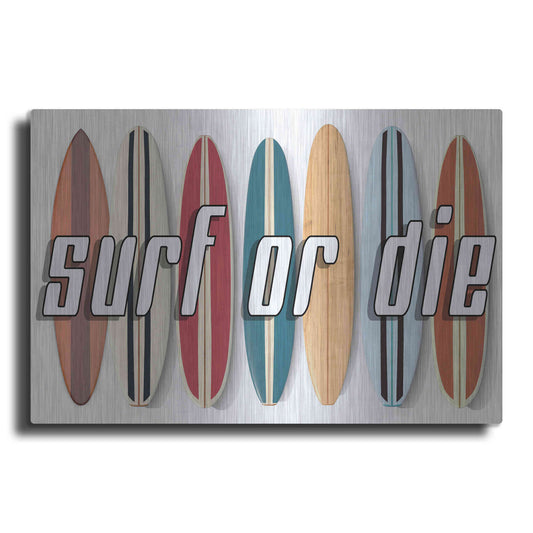 Luxe Metal Art 'Surf of Die' by Edward M. Fielding, Metal Wall Art