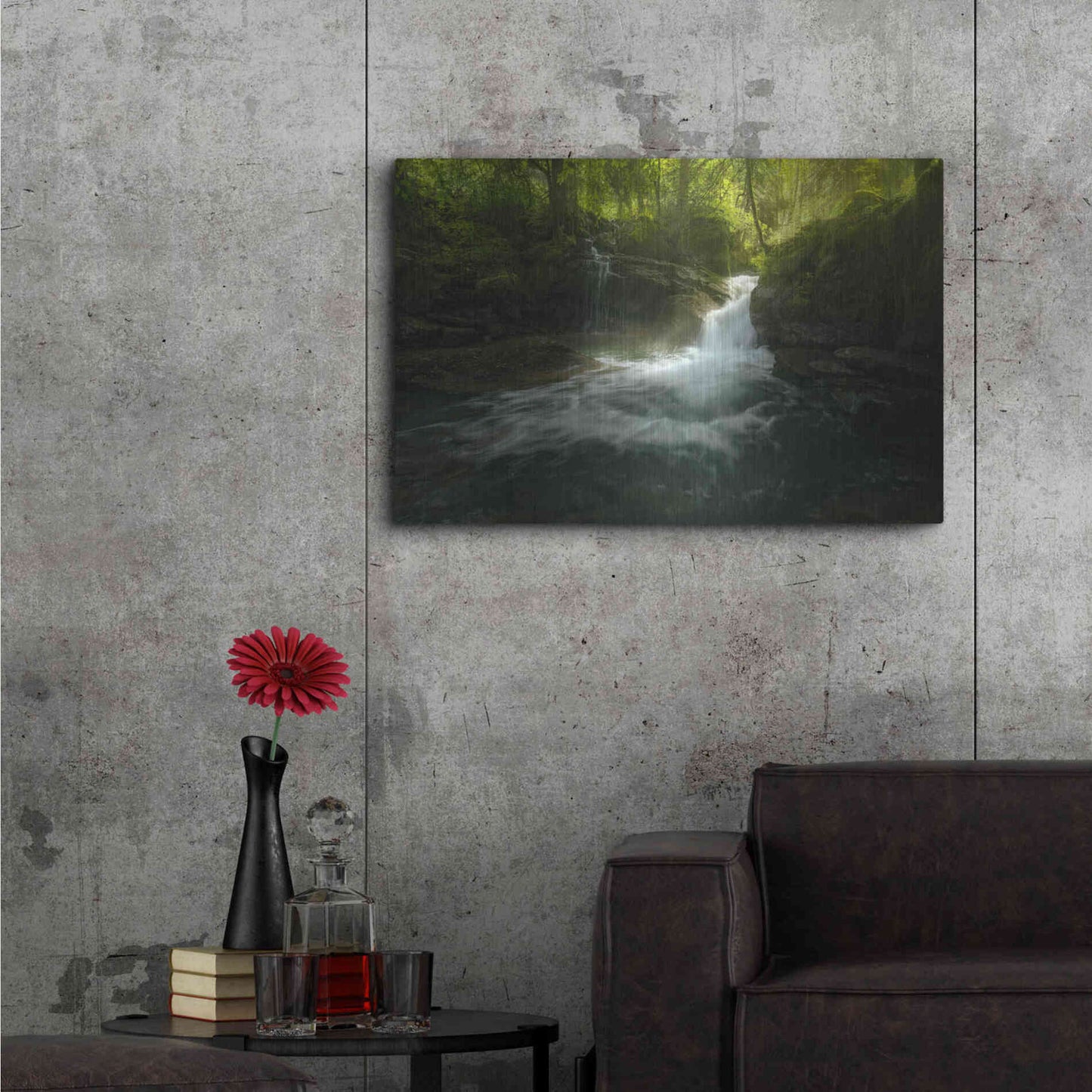 Luxe Metal Art 'Stream of Life' by Enrico Fossati, Metal Wall Art,36x24